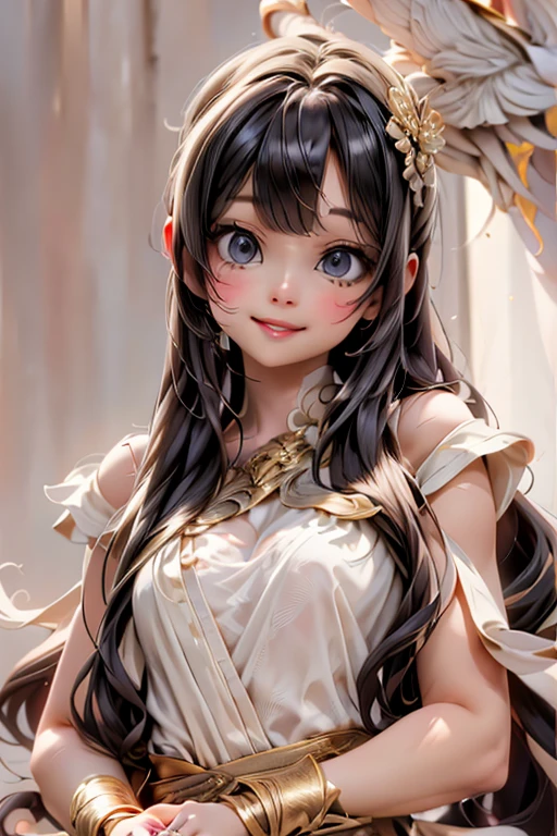 (masterpiece), realistic, (portrait of a girl), beautiful face, sunlight, cinematic light, bangs, a beautiful woman, beautiful eyes, black hair, perfect anatomy, very cute, princess eyes , (black eyes) , (frame the head), Centered image, stylized, bioluminescence, 8 life size,8k Resolution, white low-cut dress with small blue details, human hands, wonder full, elegant, approaching perfection, dynamic, highly detailed, character sheet, concept art, smooth, facing directly at the viewer positioned so that their body is symmetrical and balanced, stunningly beautiful teenage girl, detailed hairstyle,