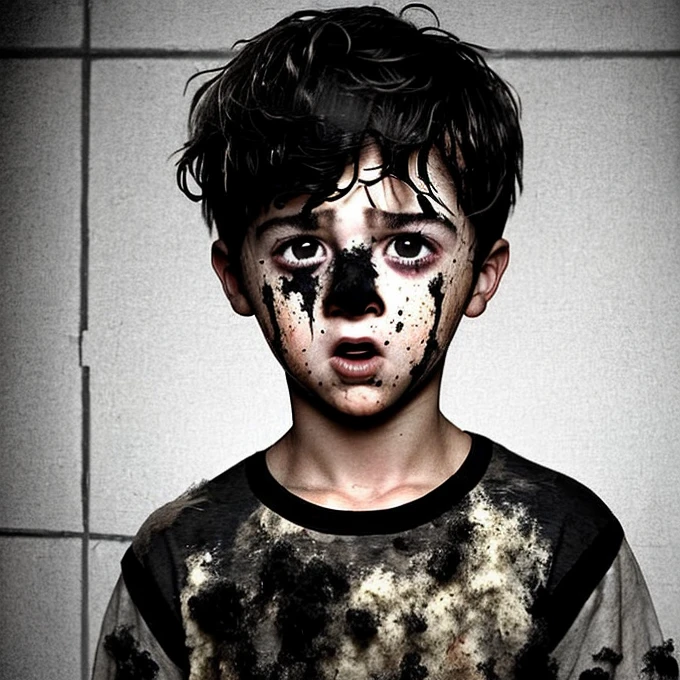 A comedy film about a boy who is caught in an explosion and ends up covered in soot and wearing tattered clothes.