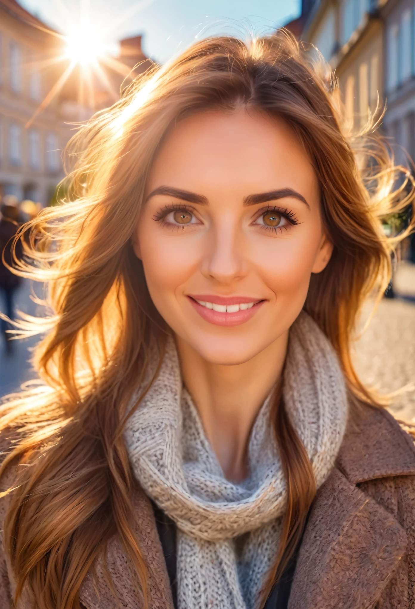 Zoom in on a cute European 40 yo man face, professional photography, 32k, RAW photo, best quality, HDR , highresabsurdres:1.2, lens flare,
