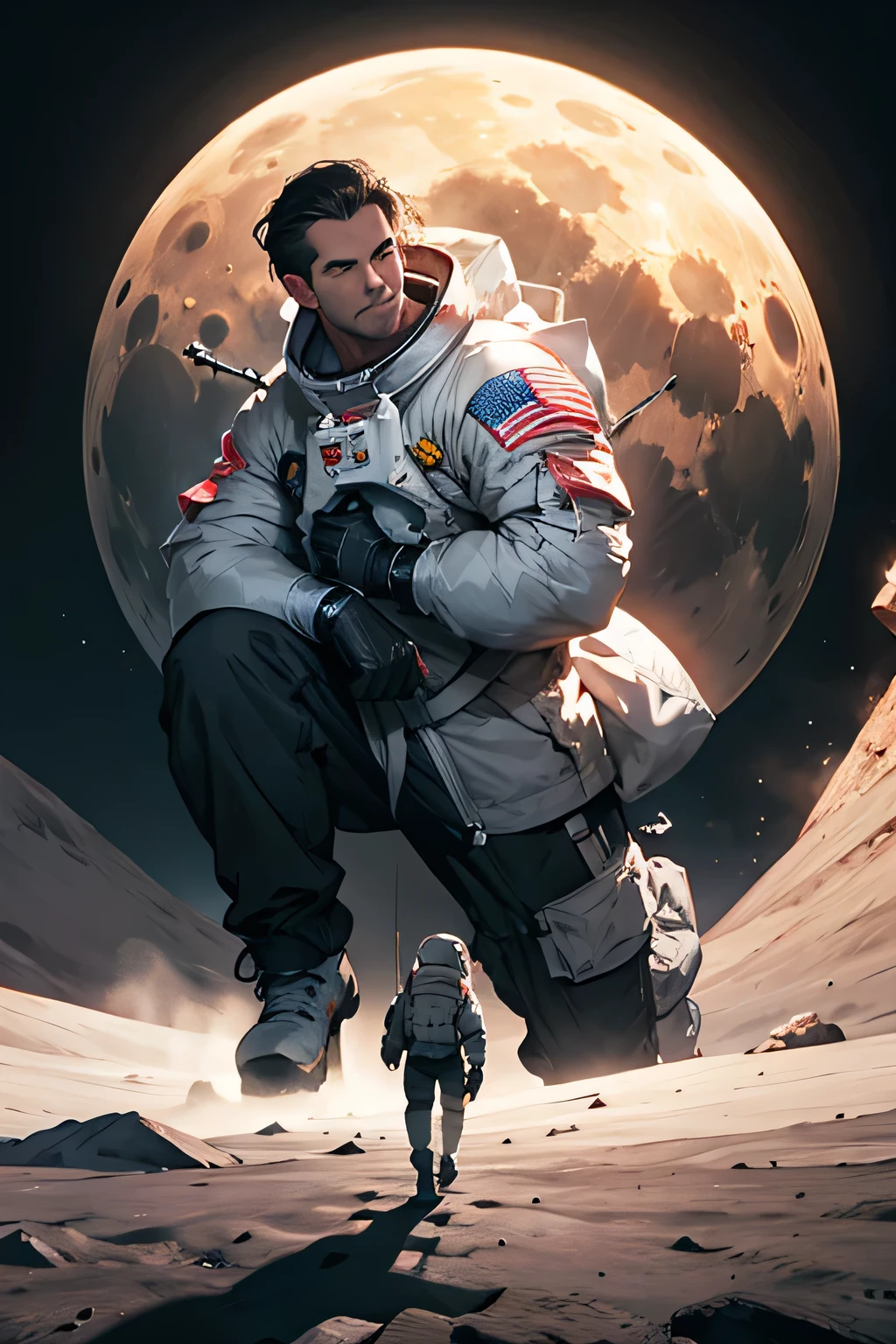 man on moon