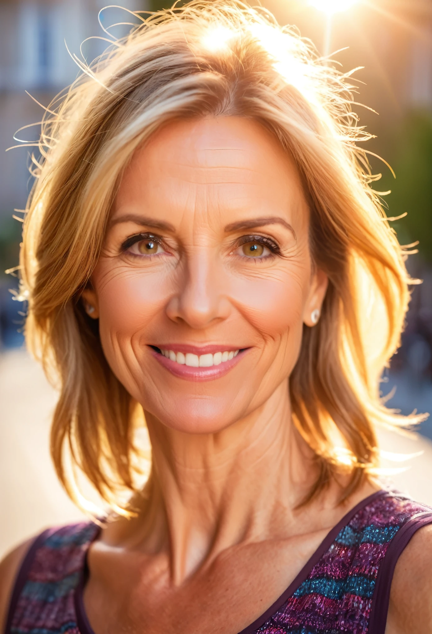 Zoom in on a cute European 40 yo man face, professional photography, 32k, RAW photo, best quality, HDR , highresabsurdres:1.2, lens flare,
