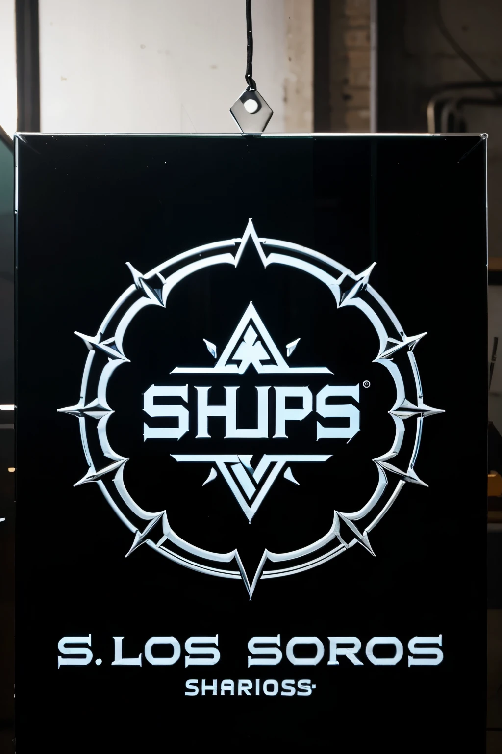 S Glass Shop.A logo written with Blindex Glassworks theme