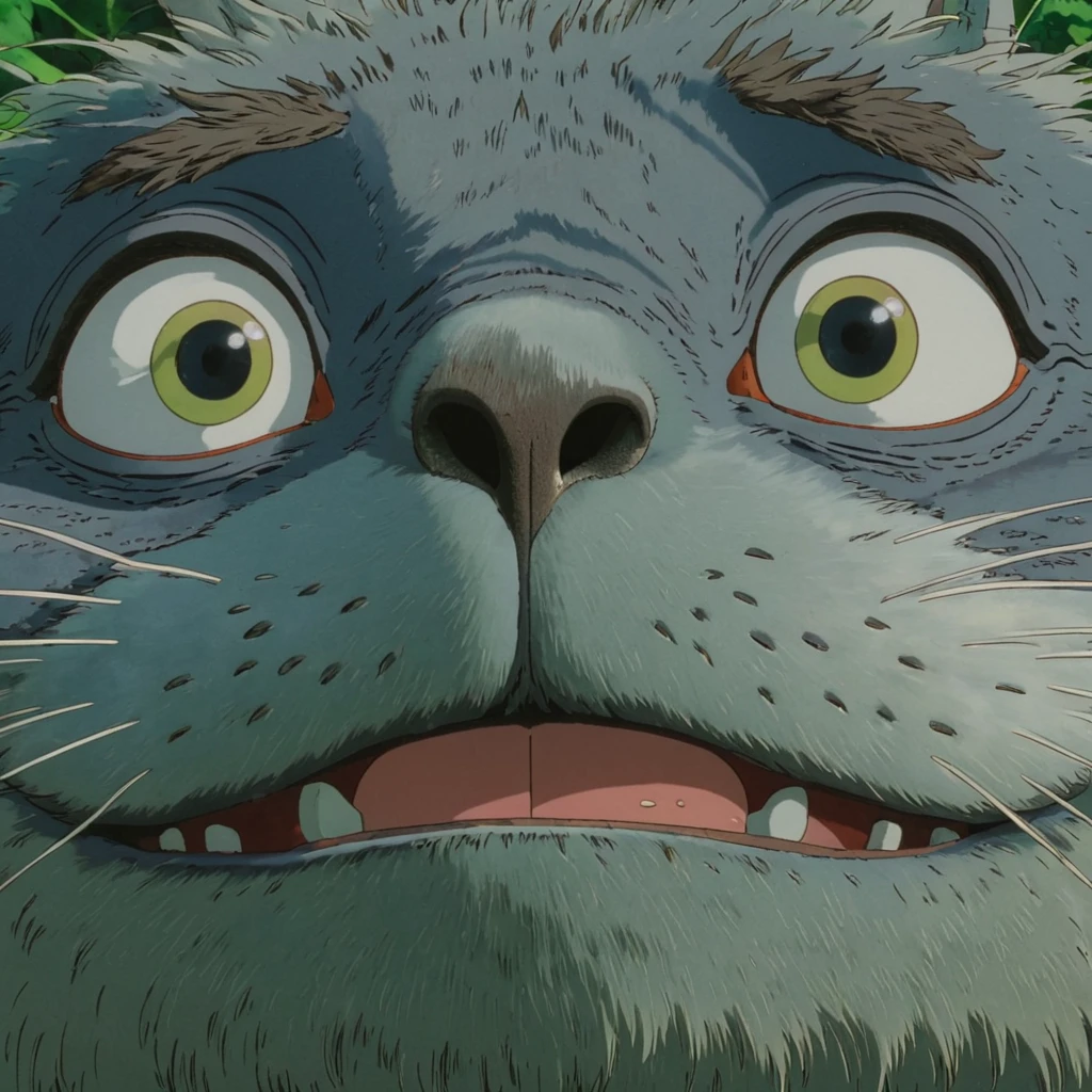 Close-Up of Face, by Studio Ghibli, best quality, masterpiece, very aesthetic, perfect composition, intricate details, ultra-detailed