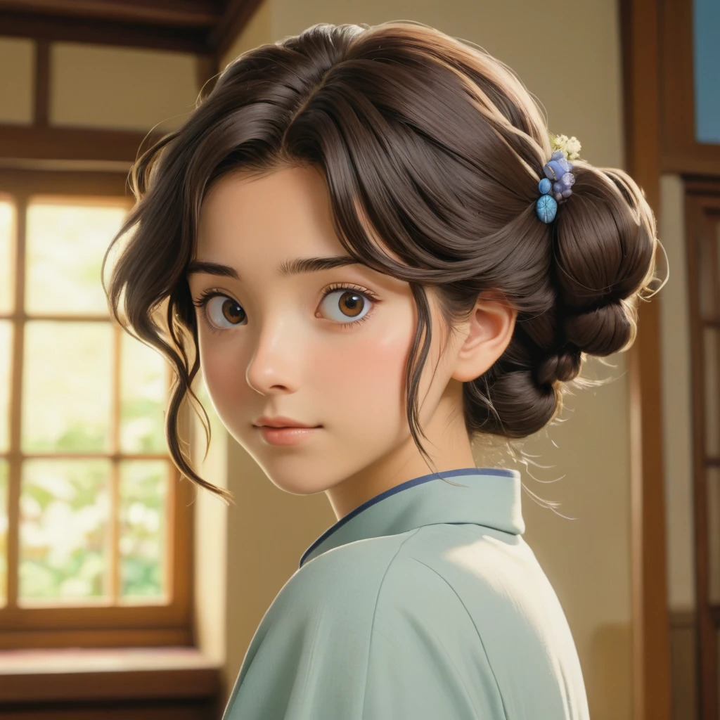 Close-Up, updody, girl, by Studio Ghibli, best quality, masterpiece, very aesthetic, perfect composition, intricate details, ultra-detailed