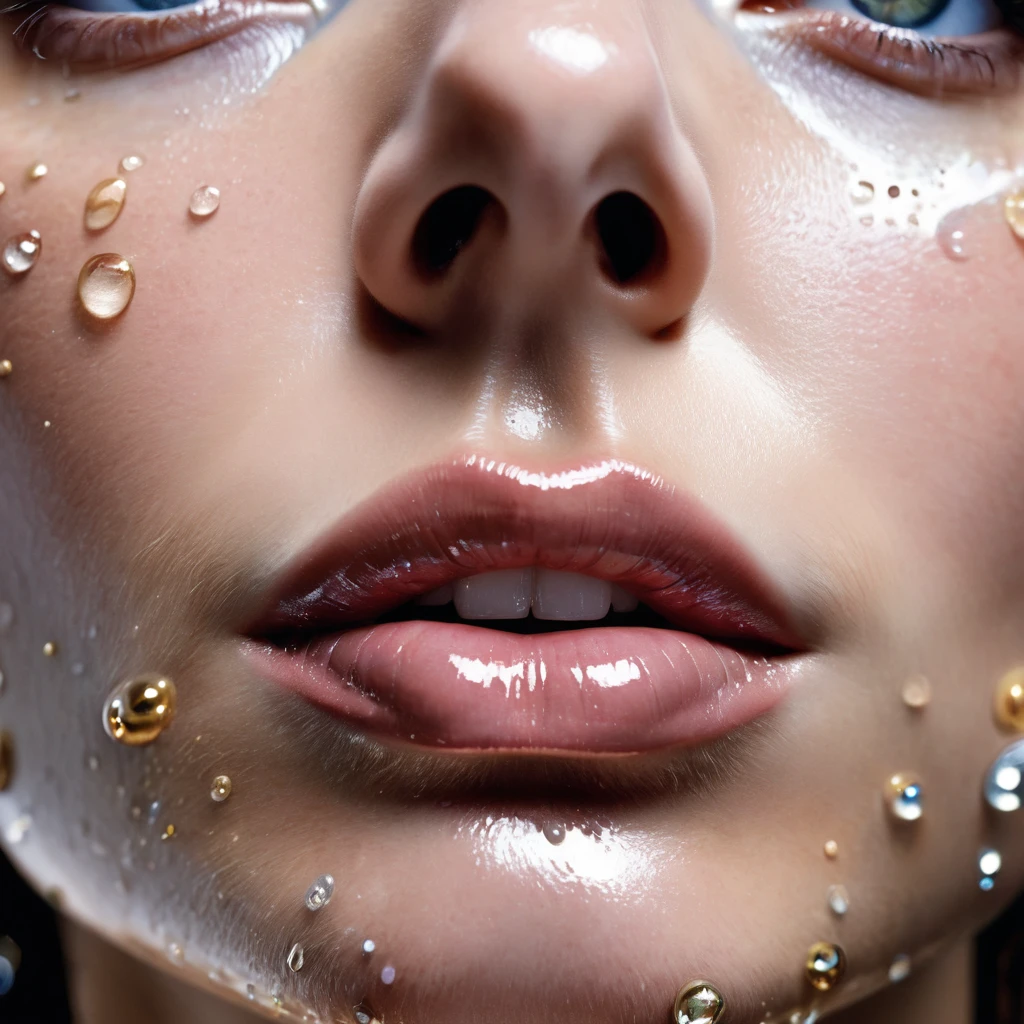 Close-Up, upbody, girl, by Marilyn Minter, best quality, masterpiece, very aesthetic, perfect composition, intricate details, ultra-detailed