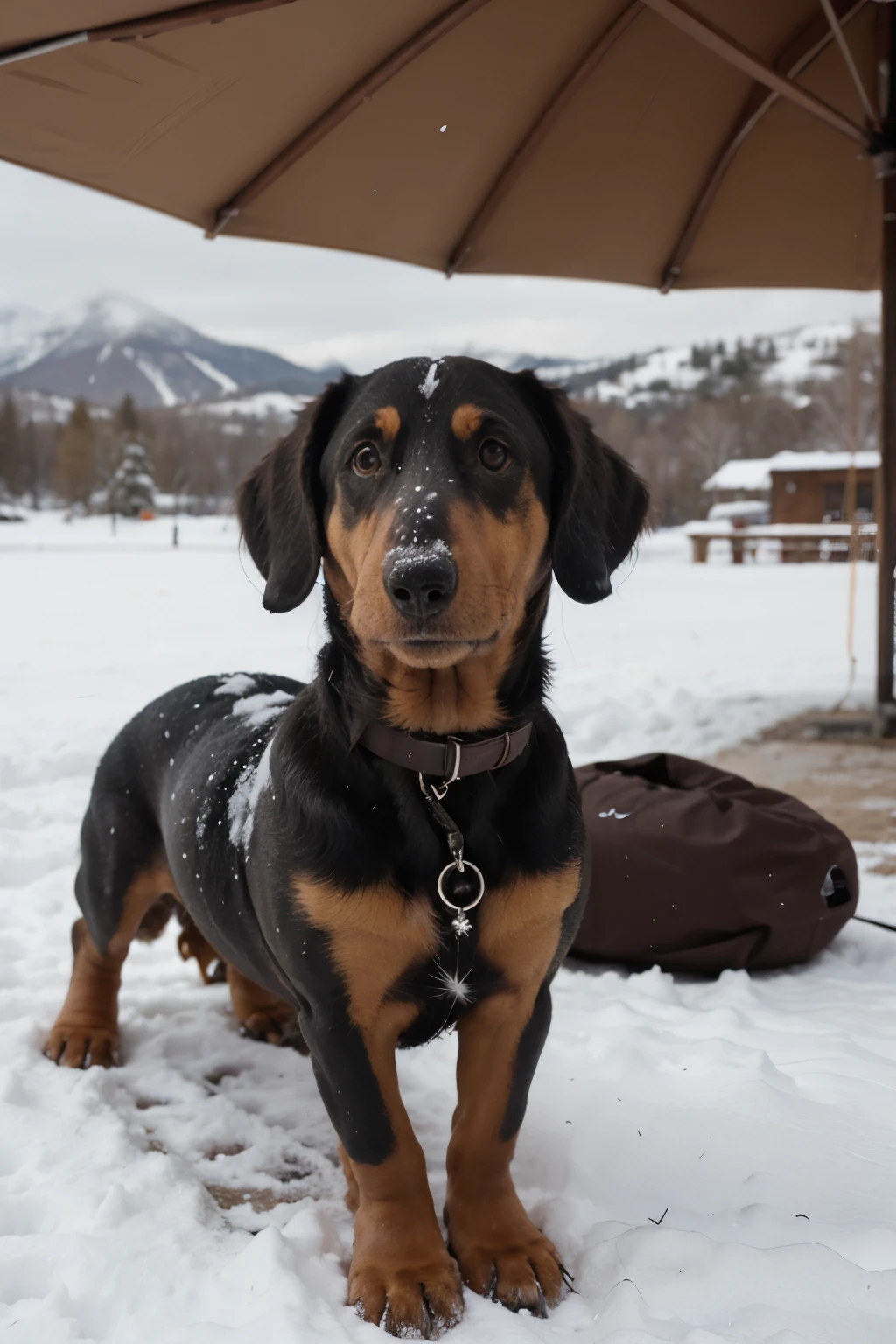 dachshund mountain with snow