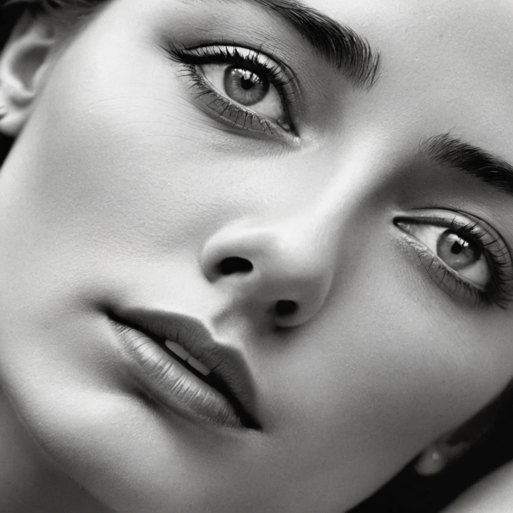 Close-Up, face, upbody, by henri cartier-bresson, best quality, masterpiece, very aesthetic, perfect composition, intricate details, ultra-detailed