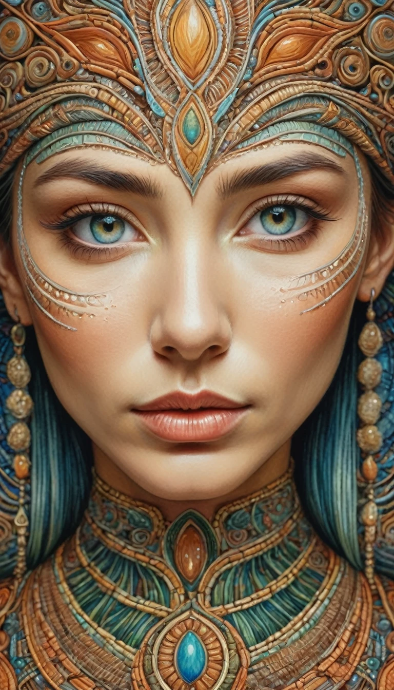 Close-Up, face, upbody, by Amanda Sage, best quality, masterpiece, very aesthetic, perfect composition, intricate details, ultra-detailed