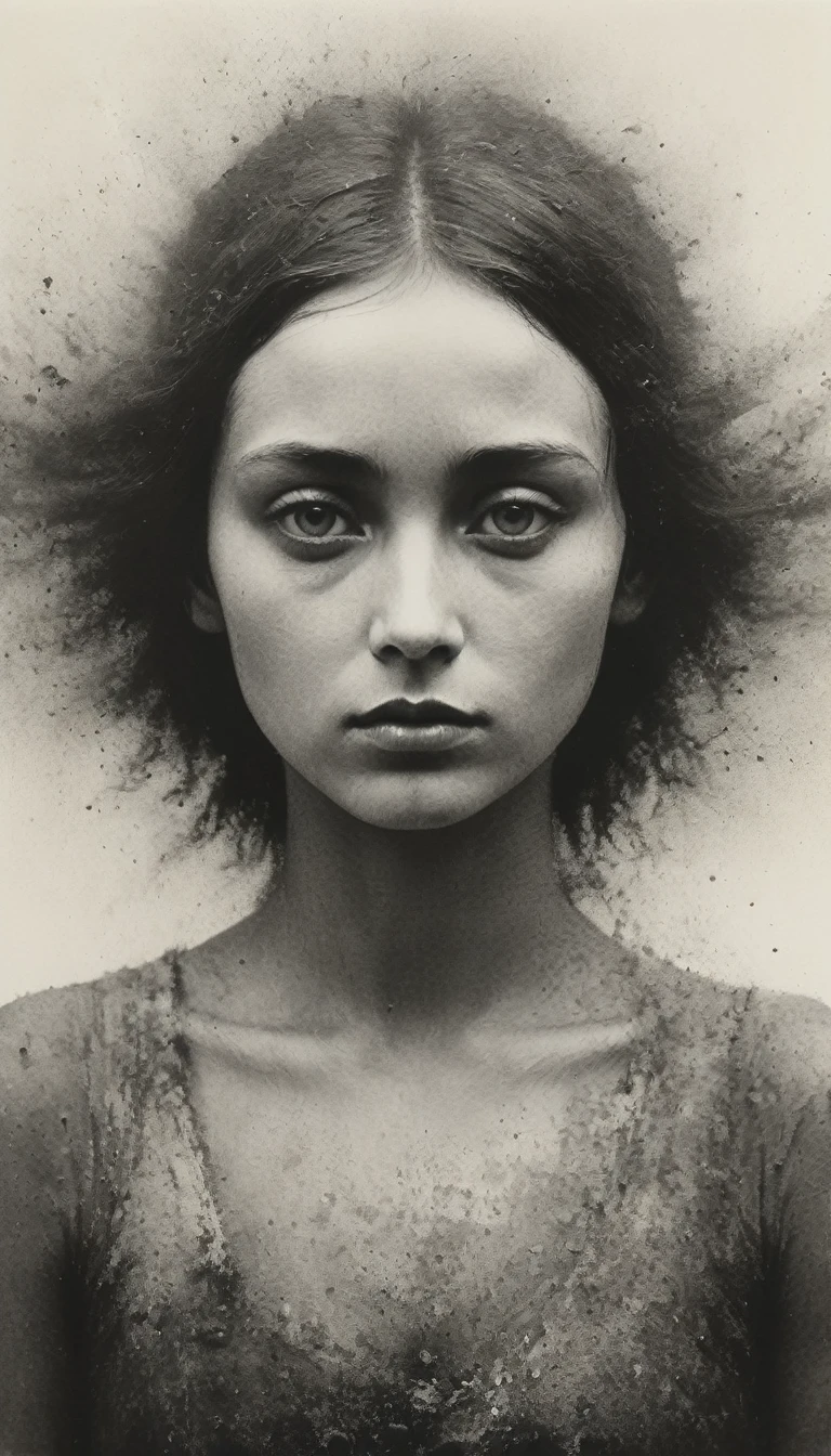 Close-Up, face, upbody, by Norman Ackroyd, best quality, masterpiece, very aesthetic, perfect composition, intricate details, ultra-detailed