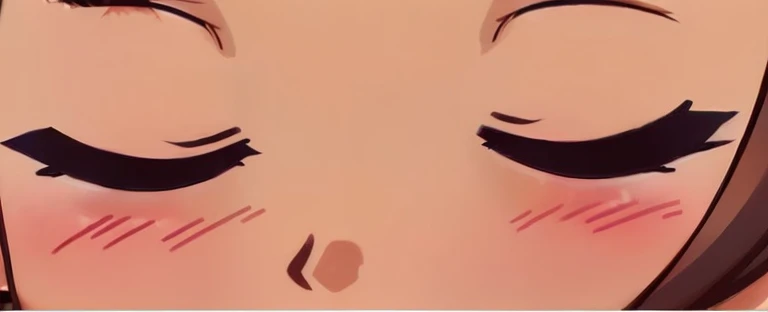 anime girl with closed eyes and long black hair, cute anime face, pretty anime face, ilya kuvshinov face, eyes in the style of nendoroid, close up face, anime face, perfect anime face, detailed anime face, eyes half closed, detailed anime soft face, details face, pouty lips, face details!, detailes face