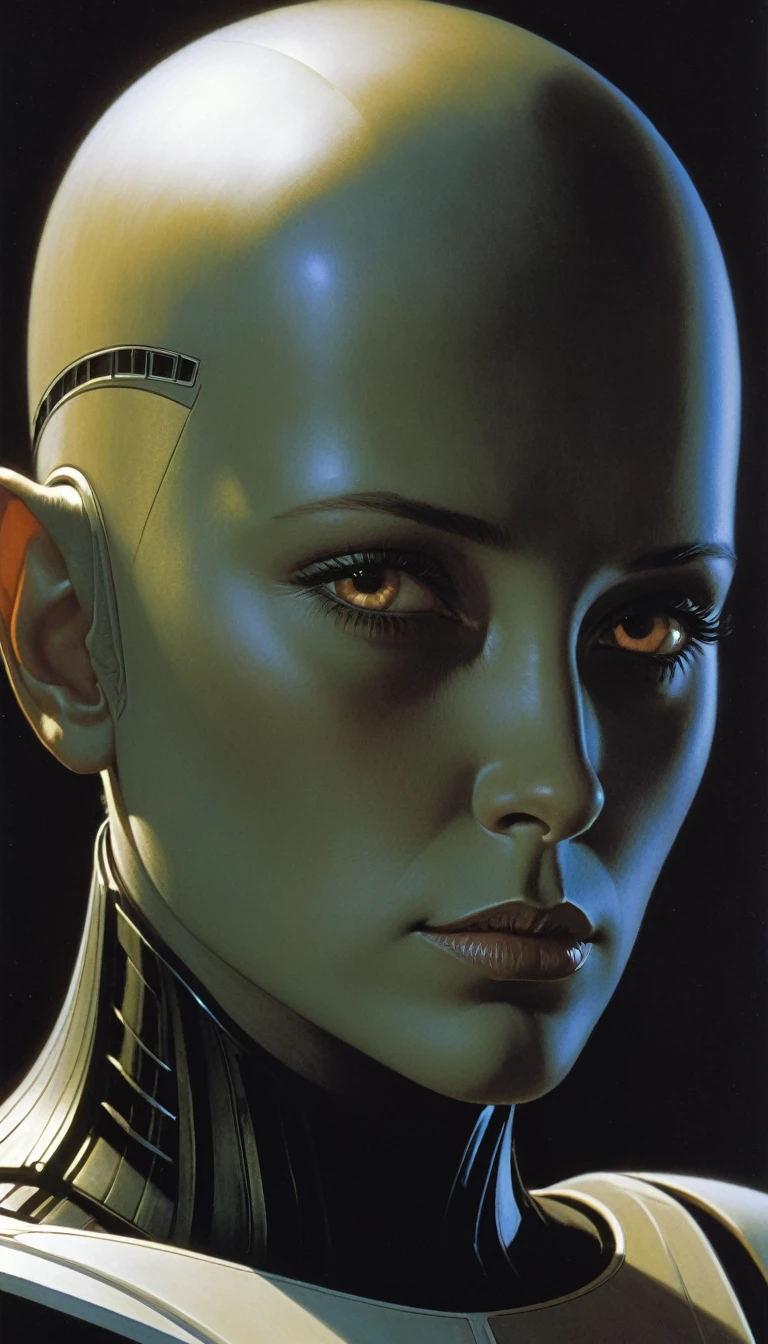 Close-Up, (face), upbody, by Ralph McQuarrie, best quality, masterpiece, very aesthetic, perfect composition, intricate details, ultra-detailed