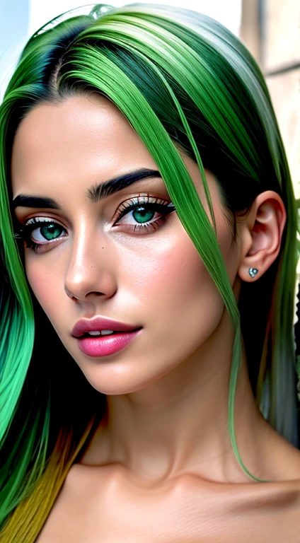 There is a flawless olive skin woman, gorgeous Latin face, anime style, fairytale backdrop background
