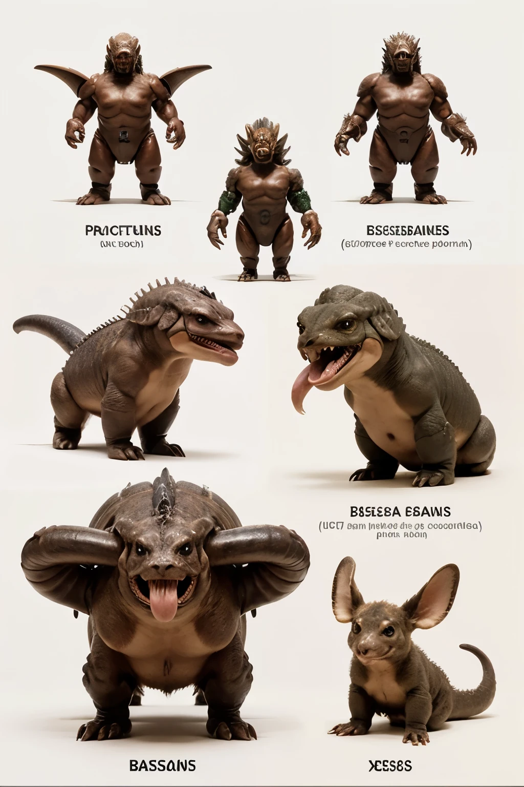 generame un pokemon con sus tres evoluciones, este tiene que ser basado en un xenosaurus platyceps