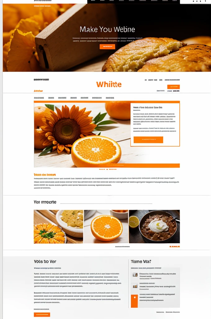 Make a website theme white and orange