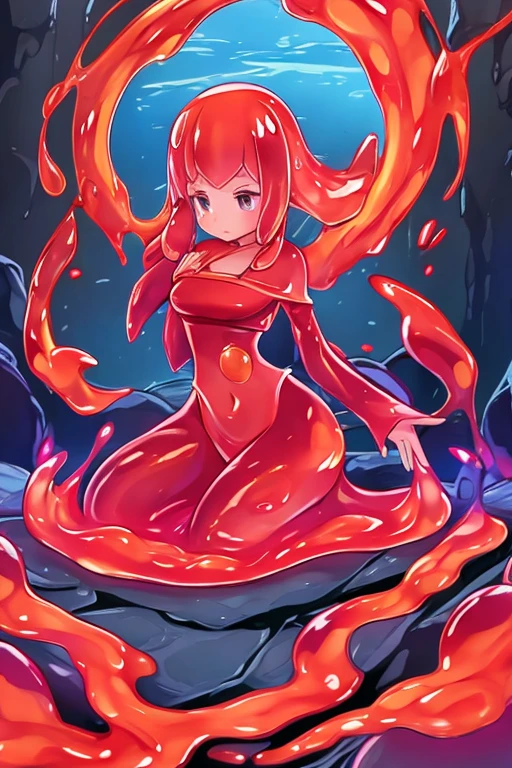 a lava slime girl