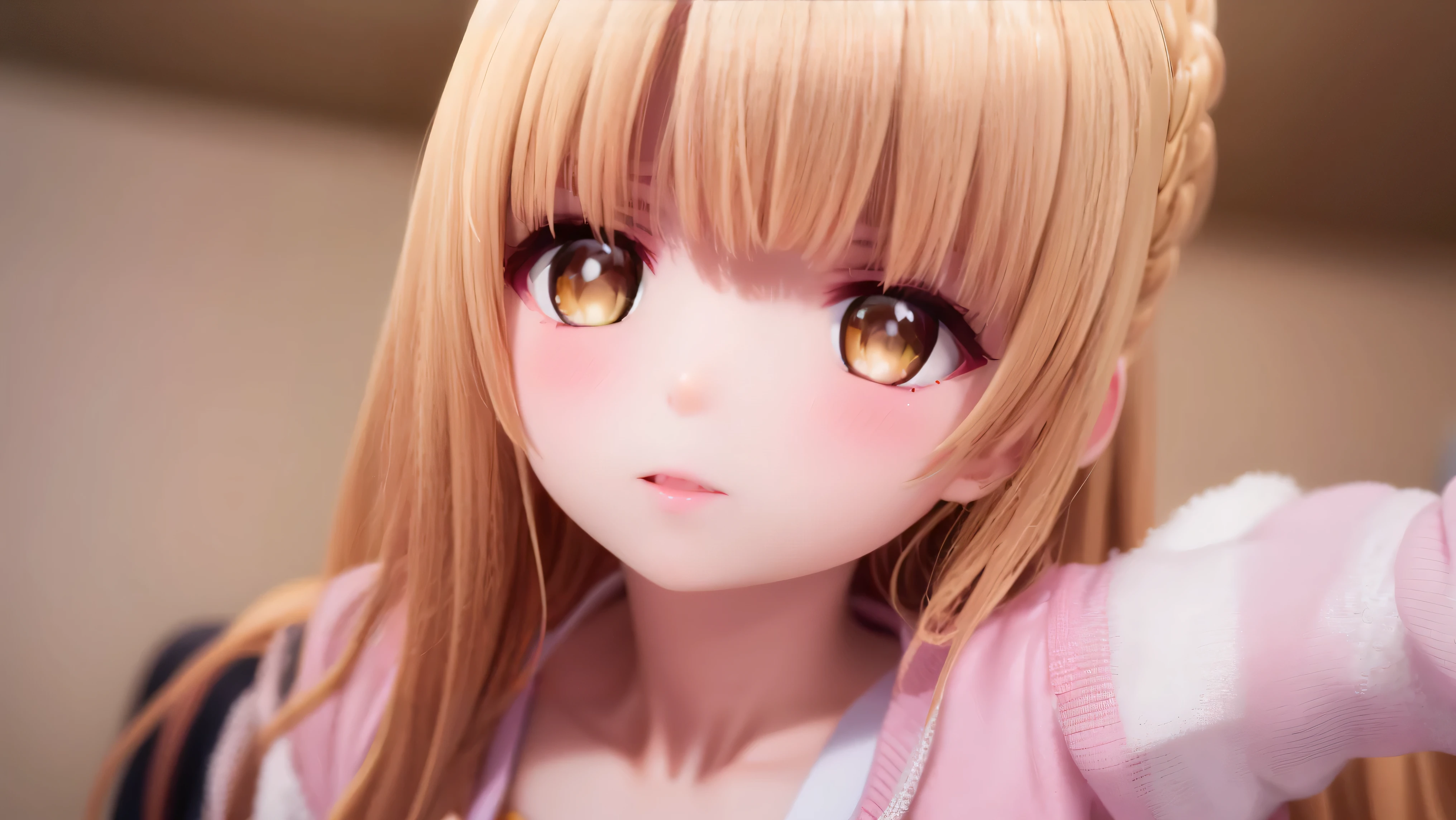 Mayuchina、Good looking girl (blush, Perfect Face), independent , Looking into the camera, masterpiece, Anime art style, Cute Characters, Most detailed, high quality、Nico Nico Smile、There are highlights in the eyes、Normal chest、The whole body is visible、blonde、Long Hair、Yellow Eyes、Swimwear、sexy