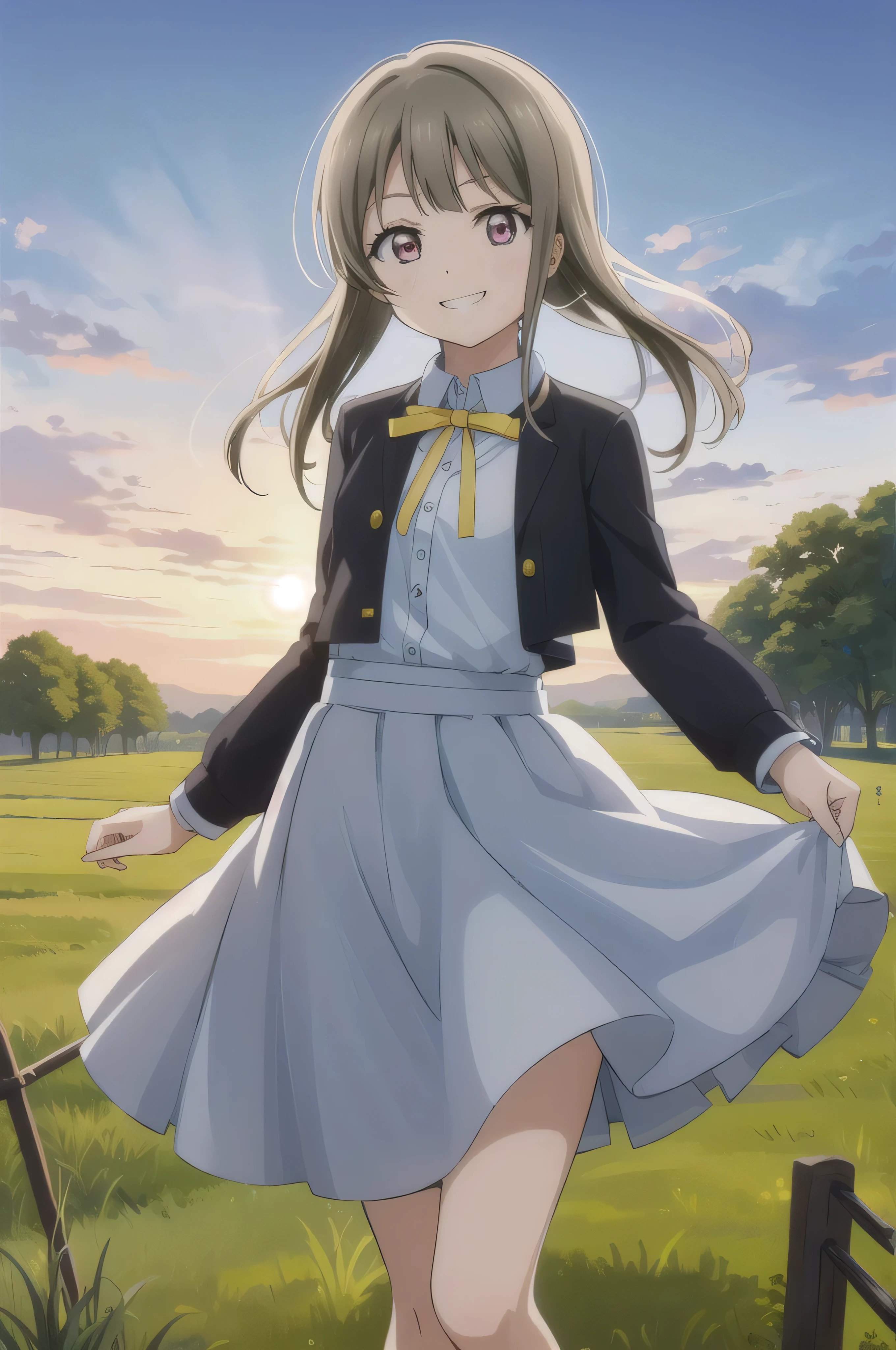 (highest quality, masterpiece:1.2), One girl, alone, cute, View Viewer, , Cowboy Shot,closed mouth
,nakasu kasumi, nijigasaki academy ,smile worst,smile evil,evil smile,evil grin,shaded face,