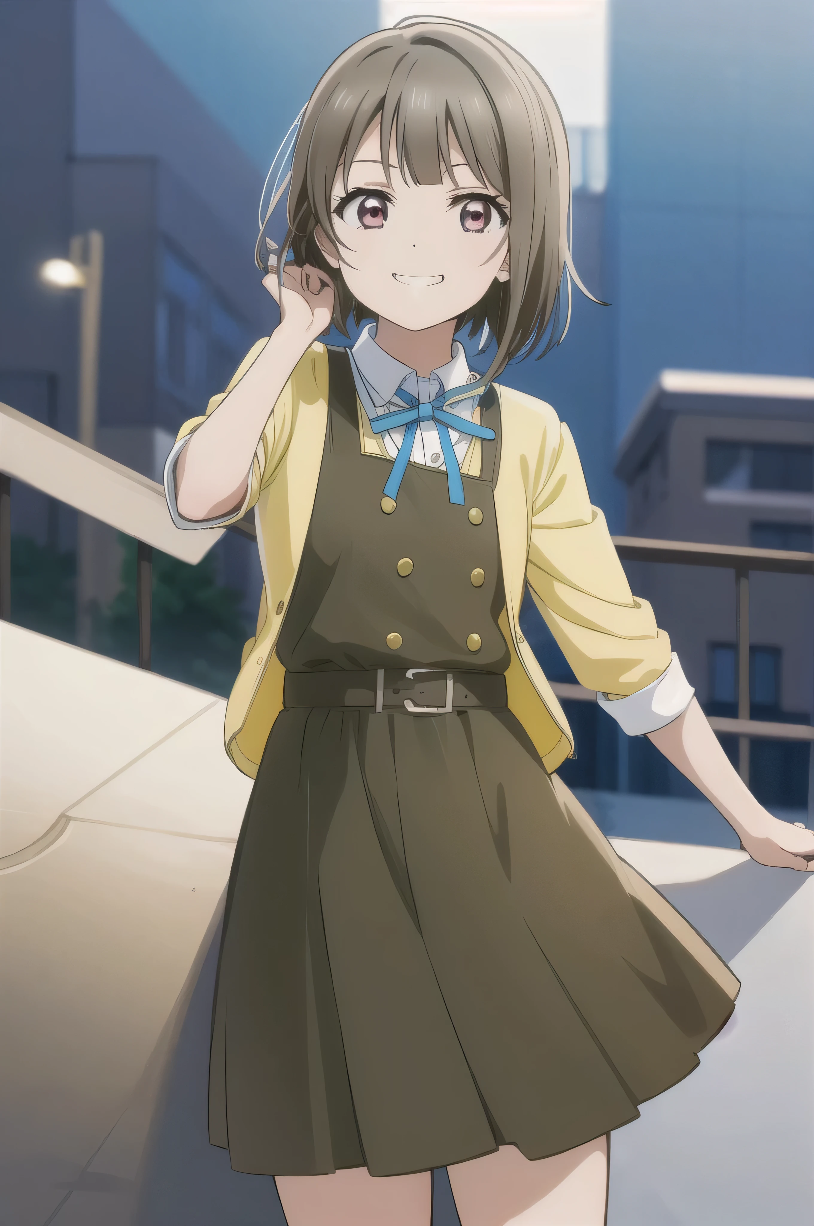 (highest quality, masterpiece:1.2), One girl, alone, cute, View Viewer, , Cowboy Shot,closed mouth
,nakasu kasumi, nijigasaki academy ,smile worst,smile evil,evil smile,evil grin,shaded face,short hair,