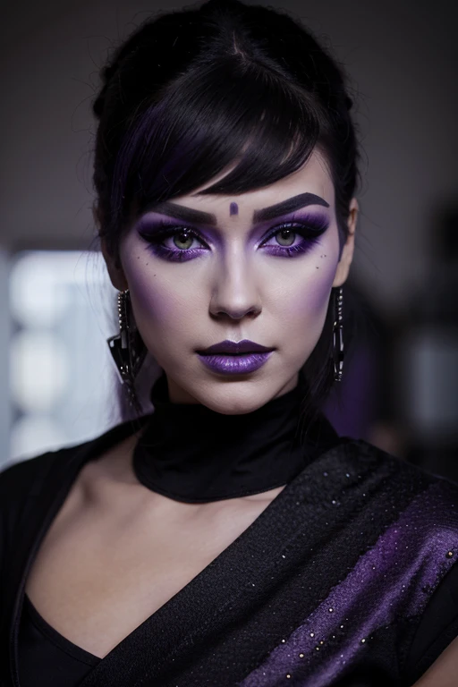 Star wars makeup (Purple black) Star wars style. Full face artystic makeup