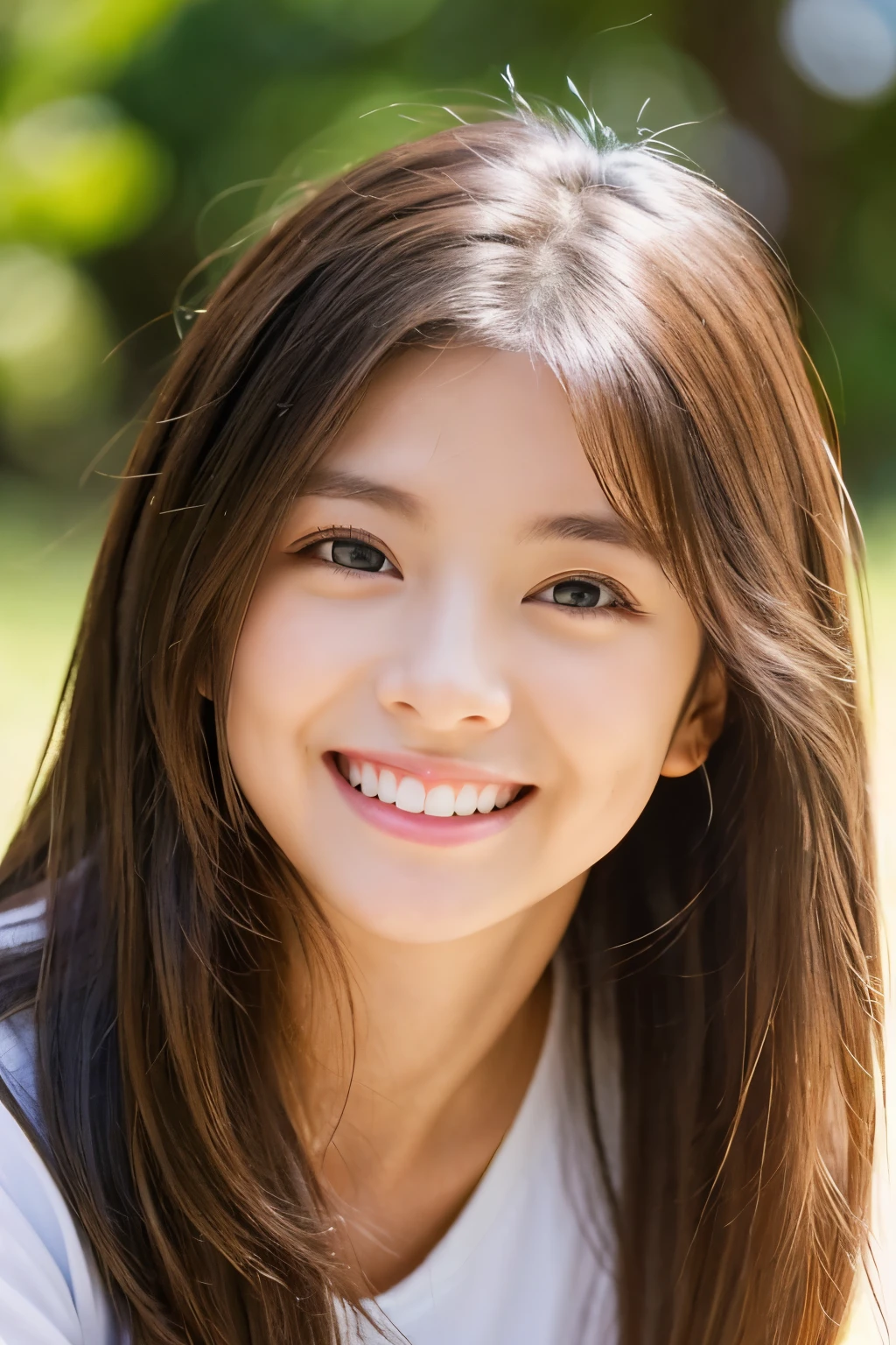 18Year、smile、beautiful、Shining Eyes、stare、,Big eyes、