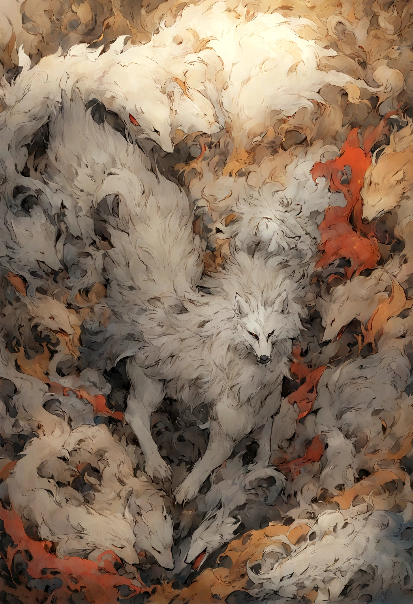 Lobo selvagem lascivo