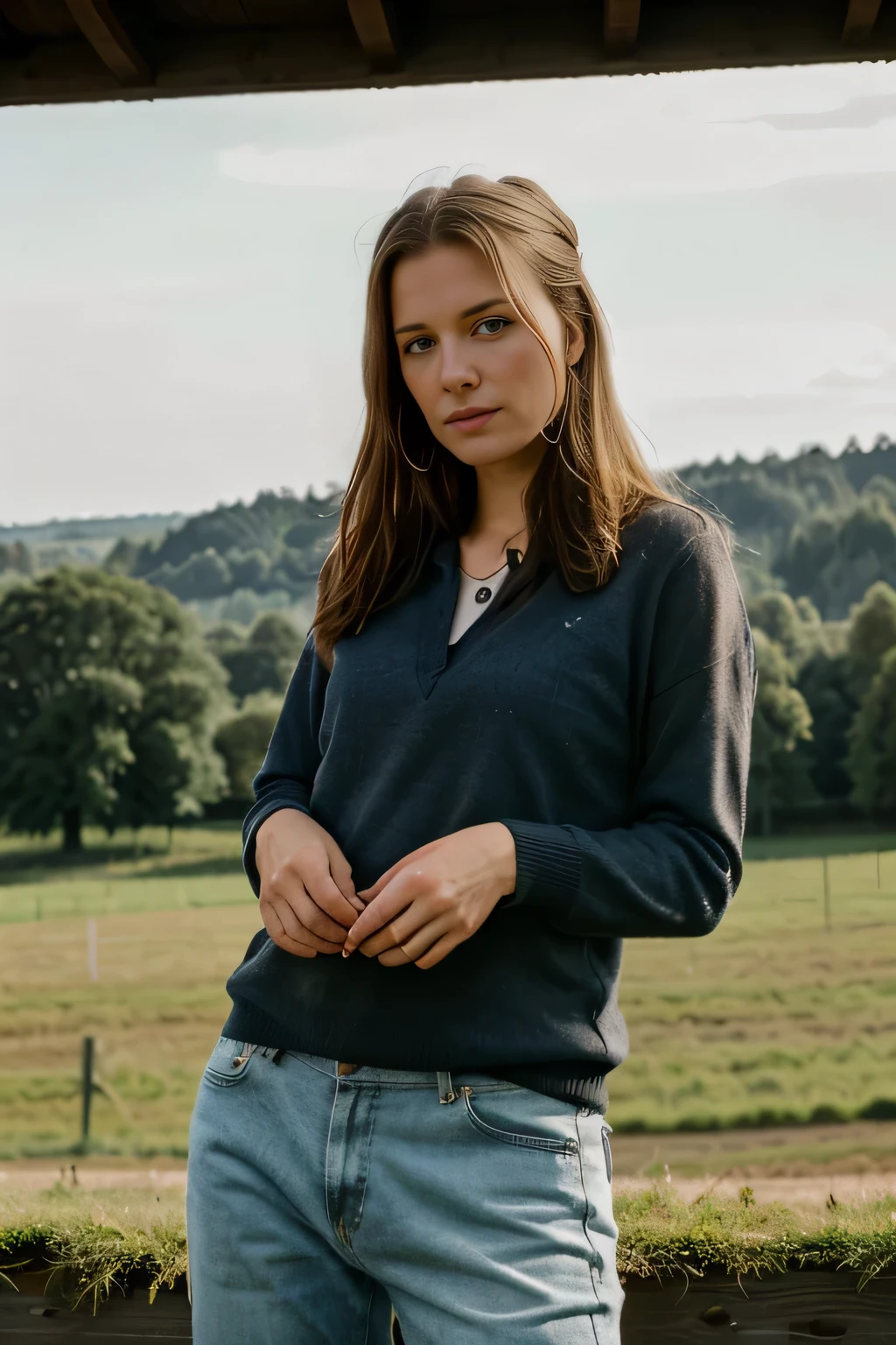 Reales Bild einer Farmerin, uhd