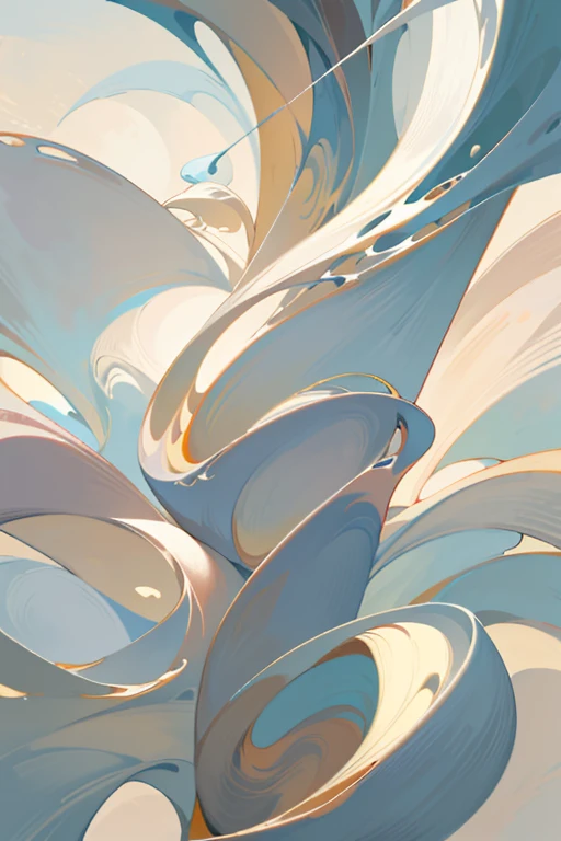 Elegant abstract calligraphy artistically unfolds on pristine white canvas, the intricate brushstrokes forming a harmonious composition of fluid lines and interwoven curves. The piece radiates a sense of tranquility and balance, as if the very essence of harmony is captured and preserved within its borders. With the artist's hands poised delicately above the canvas, one can almost sense the thoughtful intention that breathes life into the work. The masterpiece, completed in oil paints, displays an unparalleled level of detail and hue, captivating the viewer's attention and stirring the soul in equal measure. The canvas stands tall, a testament to the