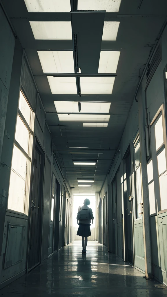 School Scary Fear Dark Quiet No one there Old school building