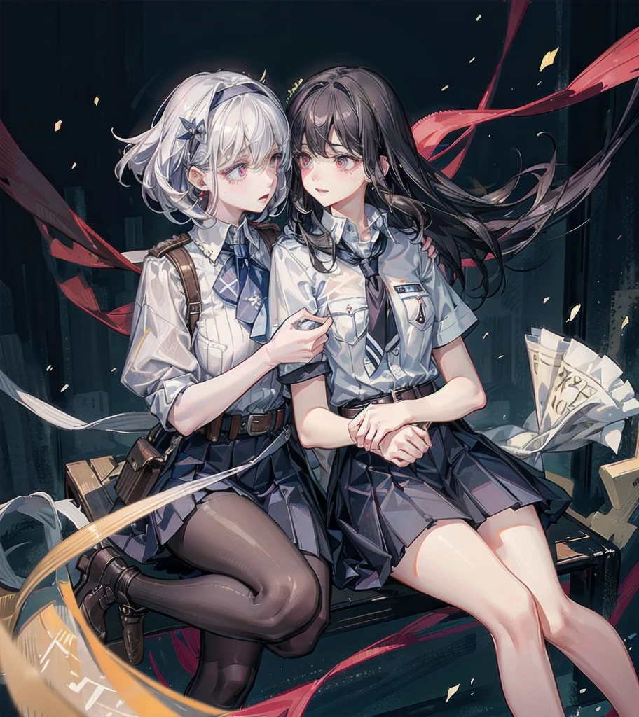 (masterpiece, Best Quality:1.2), 8K, 85 mm, Official art, Raw photo, realistic photo, 2 sisters, silver short hair, (blue eyes, miniskirt, string bra, string panty, big nipples, large areolas:1.2), Idol face, full body, Beautiful Girl, Elegance, Sophisticated, Looking at Viewer, Film grain, chromatic aberration, Sharp Focus, face lights, Dynamic lighting, Cinematic lighting,(( a facial expression full of agony and joy:1.2)), (((tucking up the skirt, cute string panties are visible))), outdoor, live stage, dancing, from back, teen, naked