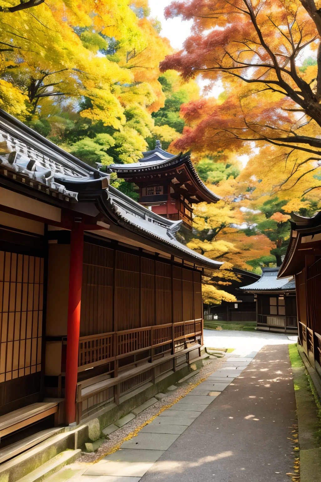 autumn、Kyoto、Linze Zong、Temple、