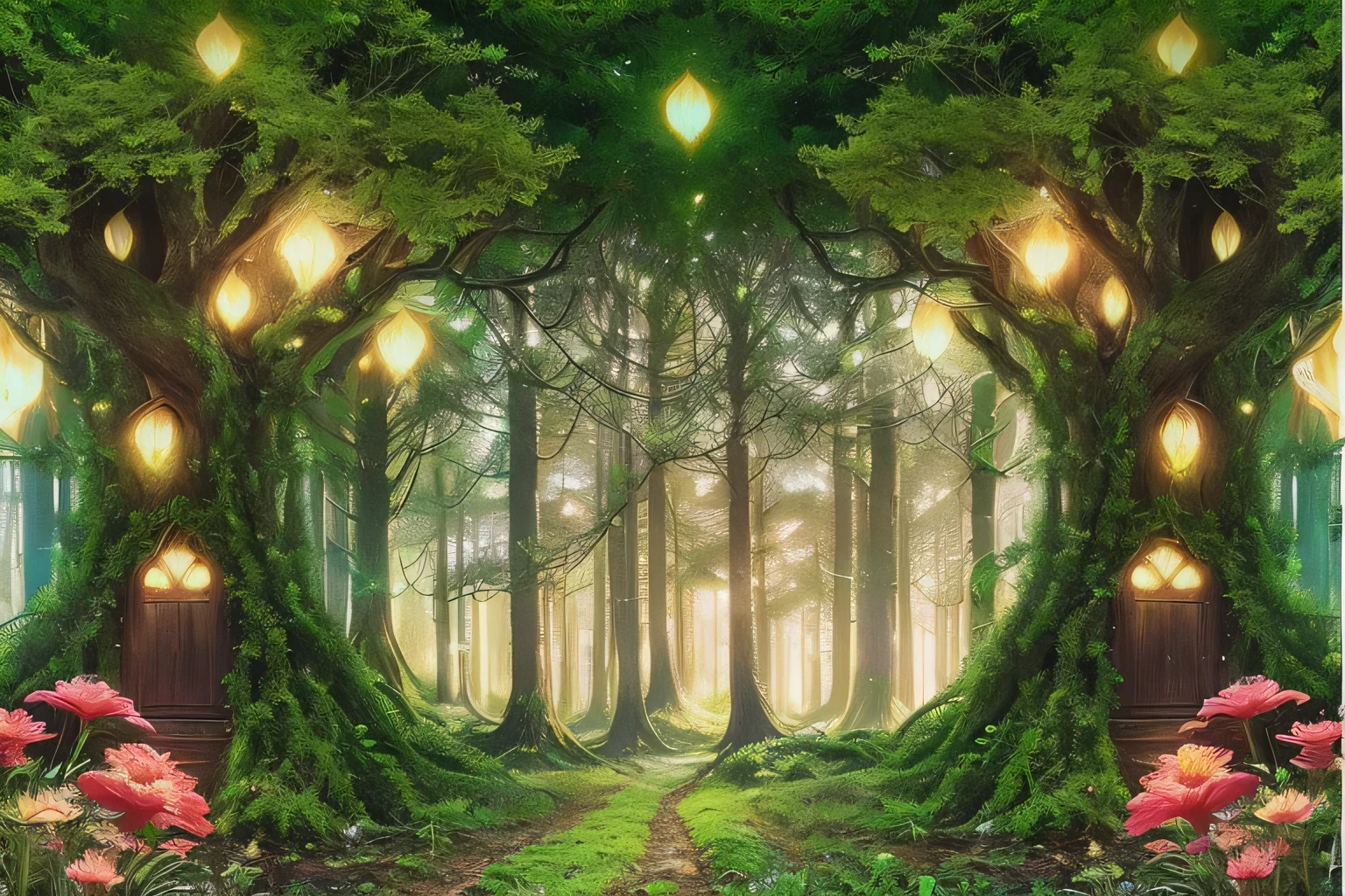 um close de uma floresta com um caminho e muitos cogumelos, magic forest backround, enchanted magic forest de fantasia, magic forest background, enchanted and magical forest, magic forest de fantasia, magical fairy forest, magic forest in the background, portal florestal, magic forest, Forest scenario, mystical forest background, Floresta de conto de fadas, fundo de floresta de fantasia, fundo de floresta de fantasia