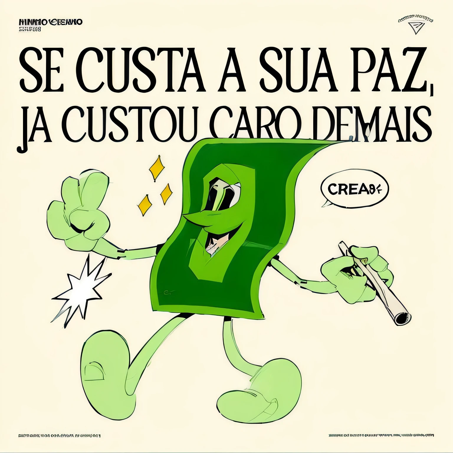 um personagem de desenho animado com dinheiro segurando uma caneta e apontando para algo, ad image, cel-shaded:17, cel-shaded:15, Cel sombreado:15, cel-shaded, cel - sombreado, official print, caricatura, Cel sombreado, clean Cel sombreado, by Américo Makk, por Derf, colorful illustration, sempe