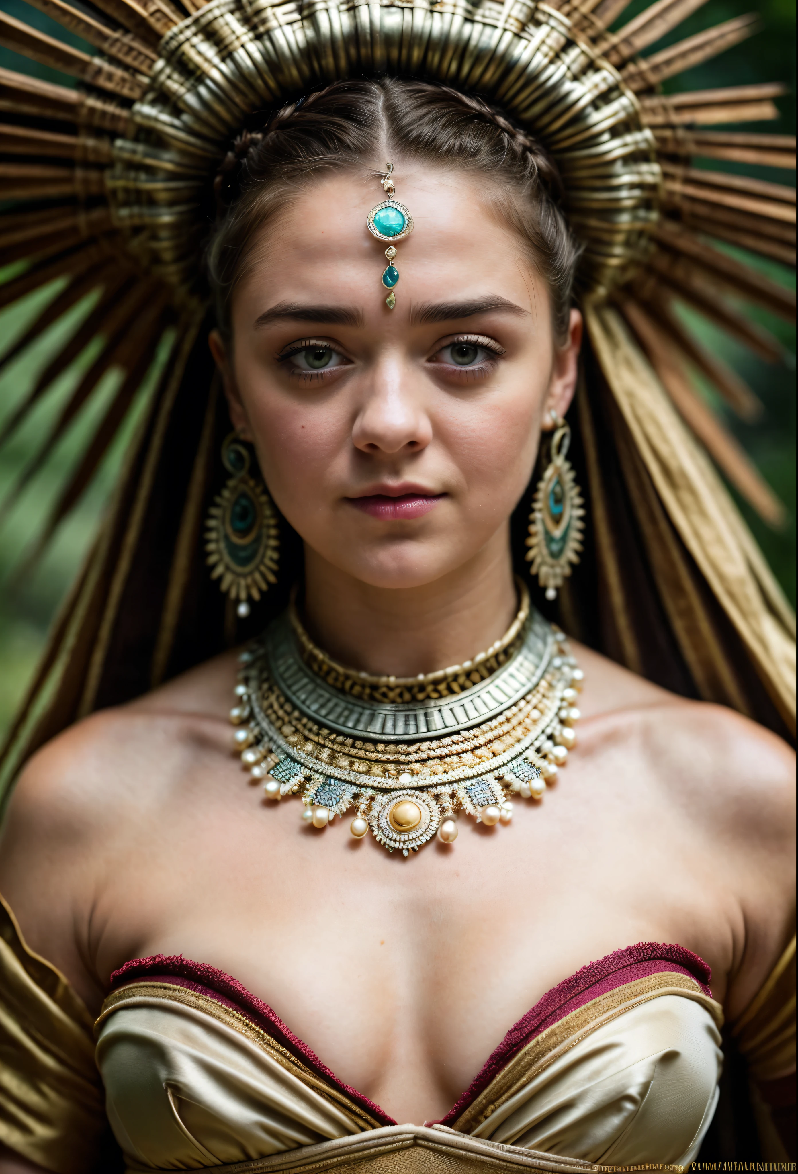 Foto RAW, Arya Stark, Stunning Beauty, Ravishing, Enchantress, Extremely gorgeous lady, Arya Stark PLAYED BY MAISIE WILLIAMS, Queen Arya Stark, she a mature woman now, milf, sexy mediaeval battle dress, gladiator woman, body, 40 years old Woman, Roman slave dress, cotton dress, busty mediaeval costumes, body revealing costumes, perky breast, big natural breast, erotic costumes, lusty physique, seductive figure can capture every people's attention, Game of thrones costumes, revealing captivating figure, Mediaeval costumes, revealing clothes, A tomboy, she would rather fence than dance, warrior queen , game of thrones screen caps, Game of Thrones Series, (pele altamente detalhada: 1.2), 8k UHD, DSLR, soft-lighting, alta qualidade, grain of film, Fujifilm XT3, flawless picture, highly detailed, detailed Beauty, intricate, 32k, sharp picture,