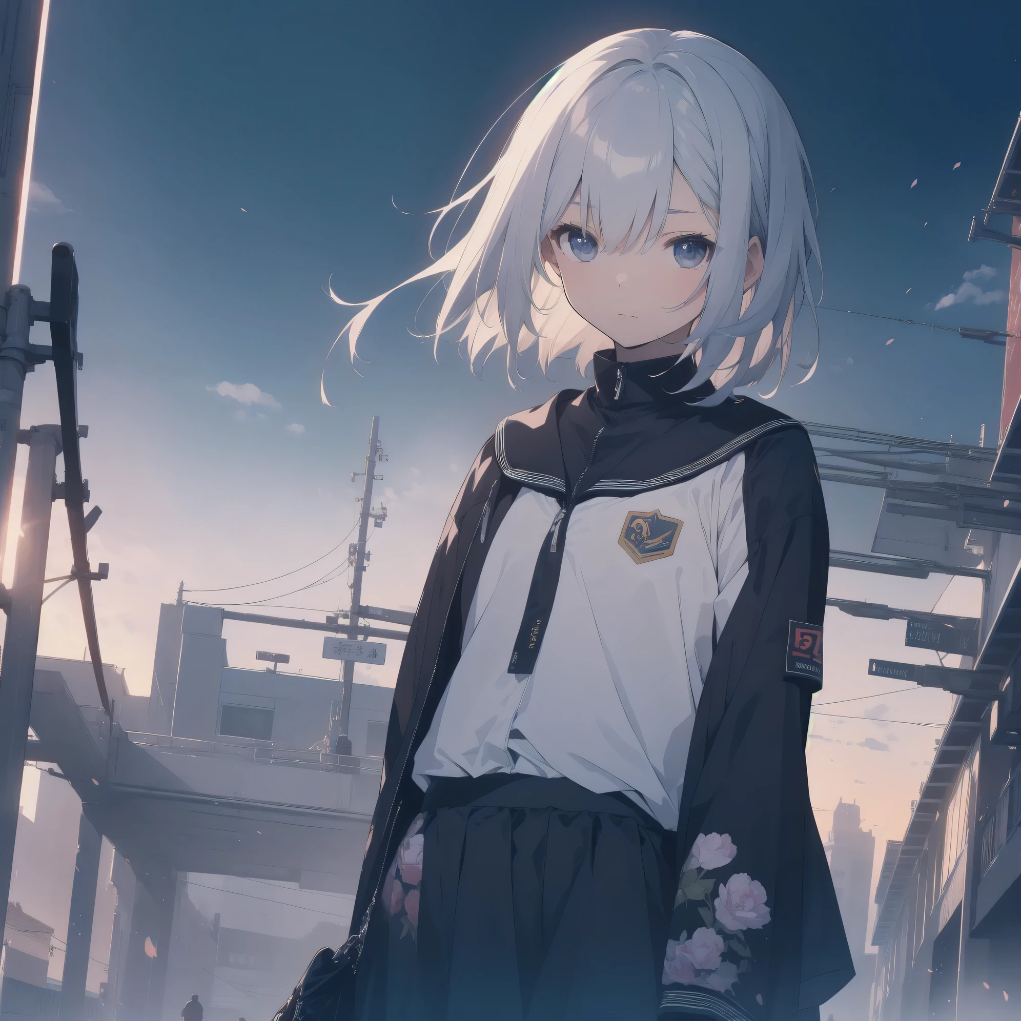 ultra-absurdres-Top quality by artist God, ultra-detailed, high resolution, anime moe artstyle, best anime 8k konachan wallpaper, pixiv contest winner, pool:2810, perfect anatomy,break, 1girl, (Please draw a girl walking sleepily to school alone. )break,(Solo,little female,13-year-old:1.3),Full limbs, complete fingers, a junior high school student, androgynous charm, (very short hair), flat chest,slender body, Small butt, groin, small black eyes, beautiful detailed eyes, well-proportioned iris and pupils, expressive eyes, highres detailed hair, soft expression, school_uniform, pleated skirt,(Detailed Lighting), (Detailed background), in the School commute route. break,super detailed skin, Best cinematic lighting powered by famous artist, 8k,beauty illustration,photoshop_(medium),very aesthetic,break,((artist:nyantcha )), artist:clamp ,artist:carnelian ,artist:kantoku ,