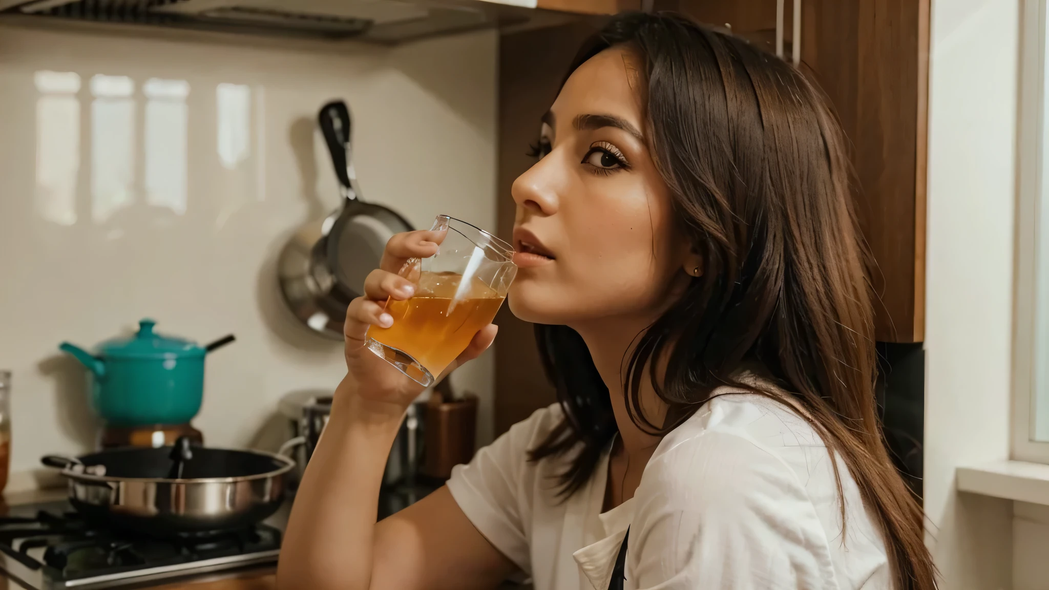 Mulher com olho aberto