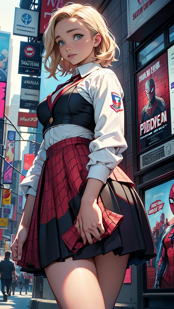 Hayden Panettiere、マーベルコミックの映画Poster、so beautiful、Movies about Spider-Man、sexy、whole body、Wearing a skirt、Premiere Date、Poster、belly buttonを突き出す、new york、She's wearing a ripped Spiderman suit、The suit is torn、Wearing a skirt、Red and black color scheme、dynamic、masterpiece、highest quality、Super detailed、Very detailed、Delicate and beautiful shine、Ultra-high resolution、Cinematic、break、breakドロップ、(Torn clothes:1.5)、(Wet clothes:1.4)、Bare shoulders、Real Rain、Wet Hair、belly button、Exposed Skin、sexyな肩を披露