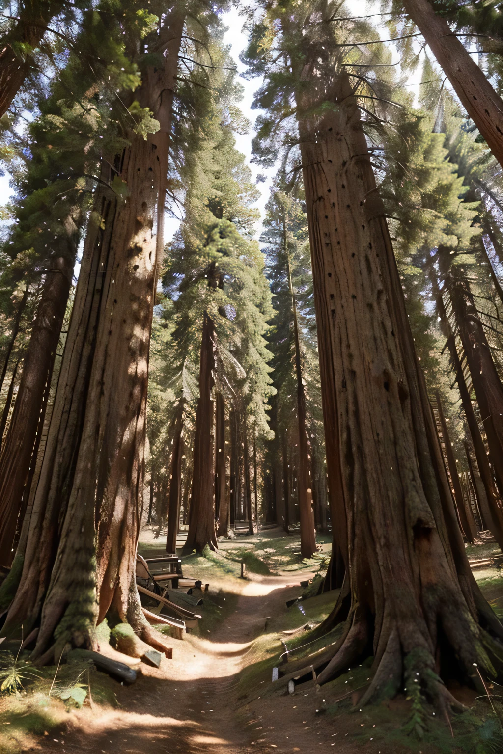 Que tal uma imagem de um majestoso bosque de sequoias? Imagine yourself standing in front of these ancient trees, their giant trunks stretching into the sky like pillars of a natural cathedral. The sun pours its rays through the green leaves, creating a dance of light and shadow across the mossy floor. A gentle breeze ruffles the treetops, fazendo um sussurro reconfortante. In the clearing ahead, a solitary deer feeds serenely, while a family of squirrels plays among the tree roots. It is a scene of calm and serenity, where the grandeur of nature envelops you in its untouched beauty.