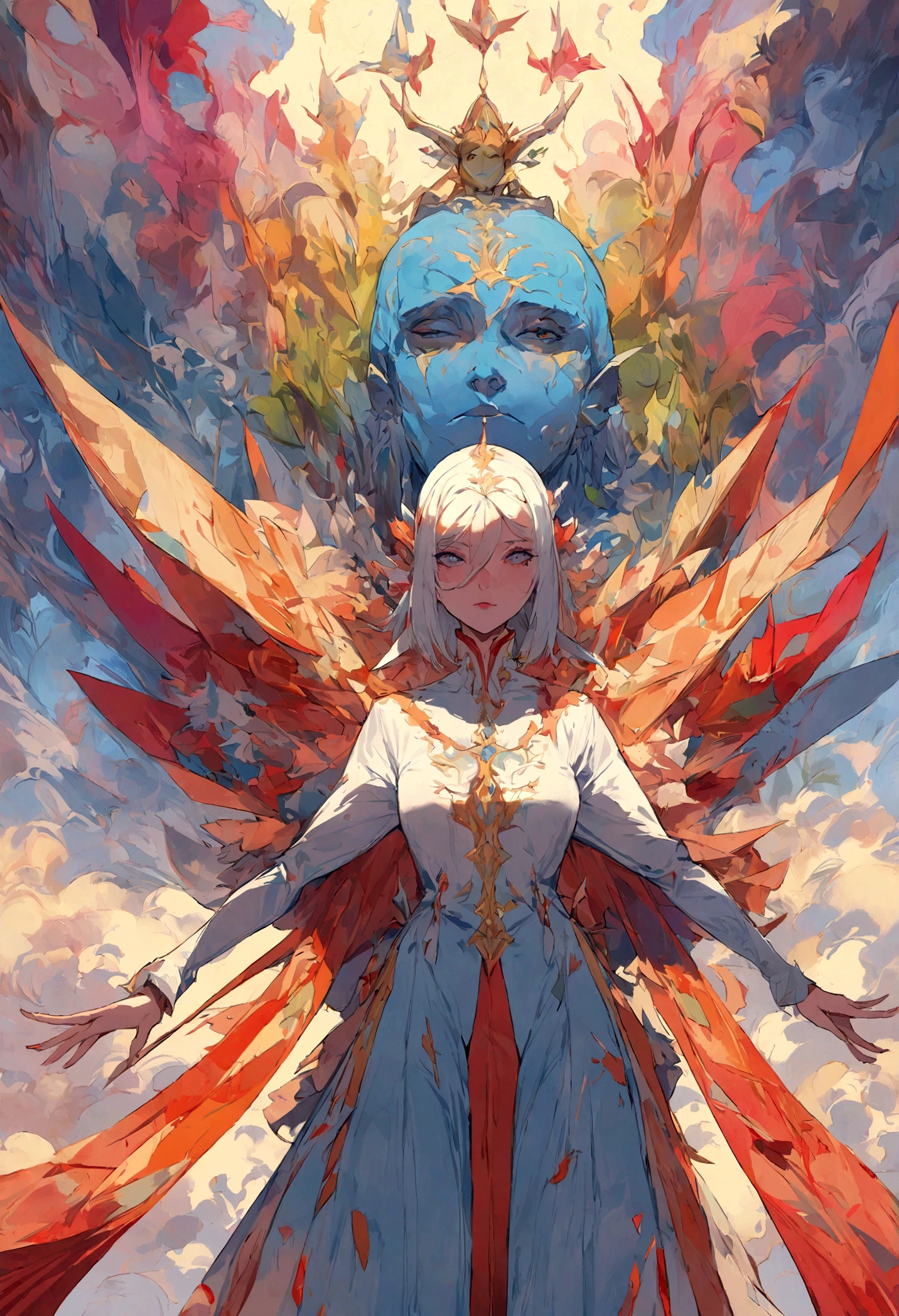 Perfect centralization, coelho (franco)de Donnie, Standing position, beleza abstrata, Centrado, looking at the camera, Facing the camera, nearing perfection, Dynamic, altamente detalhado, liso, sharp focus, 8k, high-definition resolution, illustration, arte de Carne Griffiths e Wadim Kashin, fundo branco