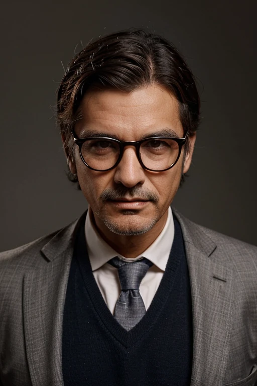 juego fotos hombre guapo y sencillo, 55 years, con gafas graduadas