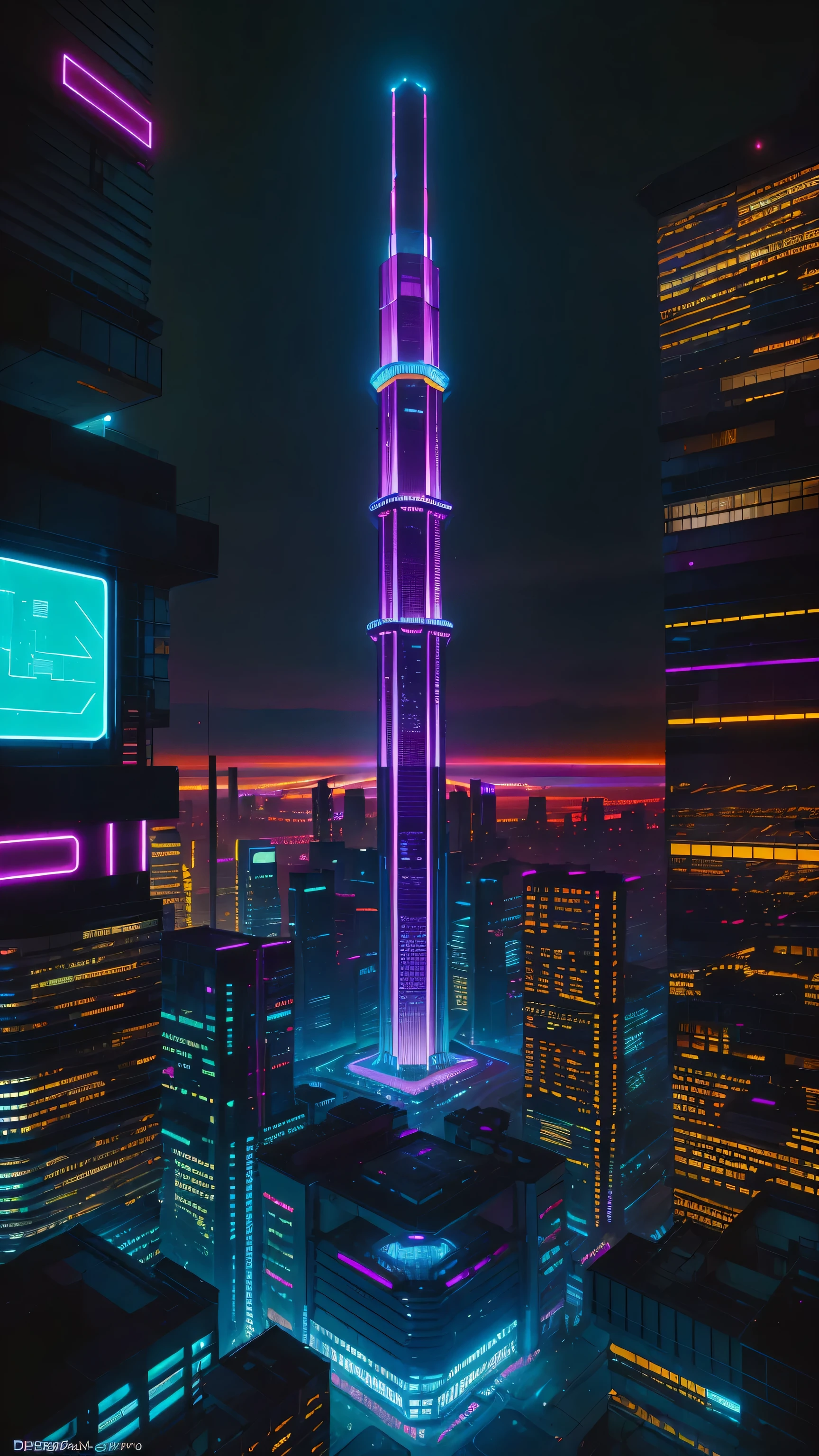 conceito:(((This is cyberpunk skyscraper neon city night view looking down from above.)))。 qualidade: (highest quality, 4k, 8K, high resolution, Obra de arte:1.2), Super detalhado, (realista, Photorealista, Photorealista:1.37), Cores brilhantes e efeitos hipnotizantes em tons de vermelho, Elementos SF, Subject information: Aerial photo of Cyber City, skyscraper, arquitetura futurista, glowing neon lights, Amazing skyline, Advanced technology, ((hovering vehicle)), (((A beautiful image of a cybercity:1.3))) Outros detalhes: Holographic advertising, cyberpunk aesthetic, some stars shining in the sky, Space background, tecnologias emergentes, densidade urbana, energy and excitement, Metropolis of the future, attractive composition, neon glow, Cores ricas, soft brushstroke technique, textura detalhada, escala impressionante, (((projeto ciberpunk))), Projeto elaborado, escala impressionante, Atmospheric lighting, detalhes cativantes, visuais cativantes, Artistic, 50㎜, f/4, photoshoot,