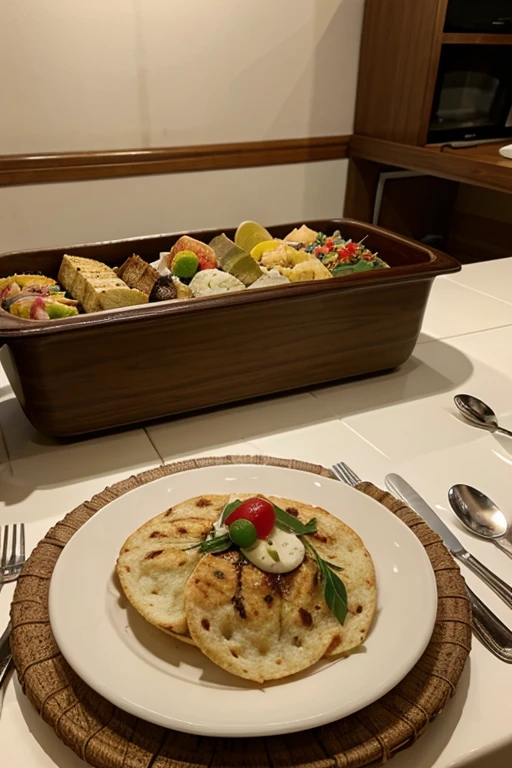 Banquete en la mesa de la casa 