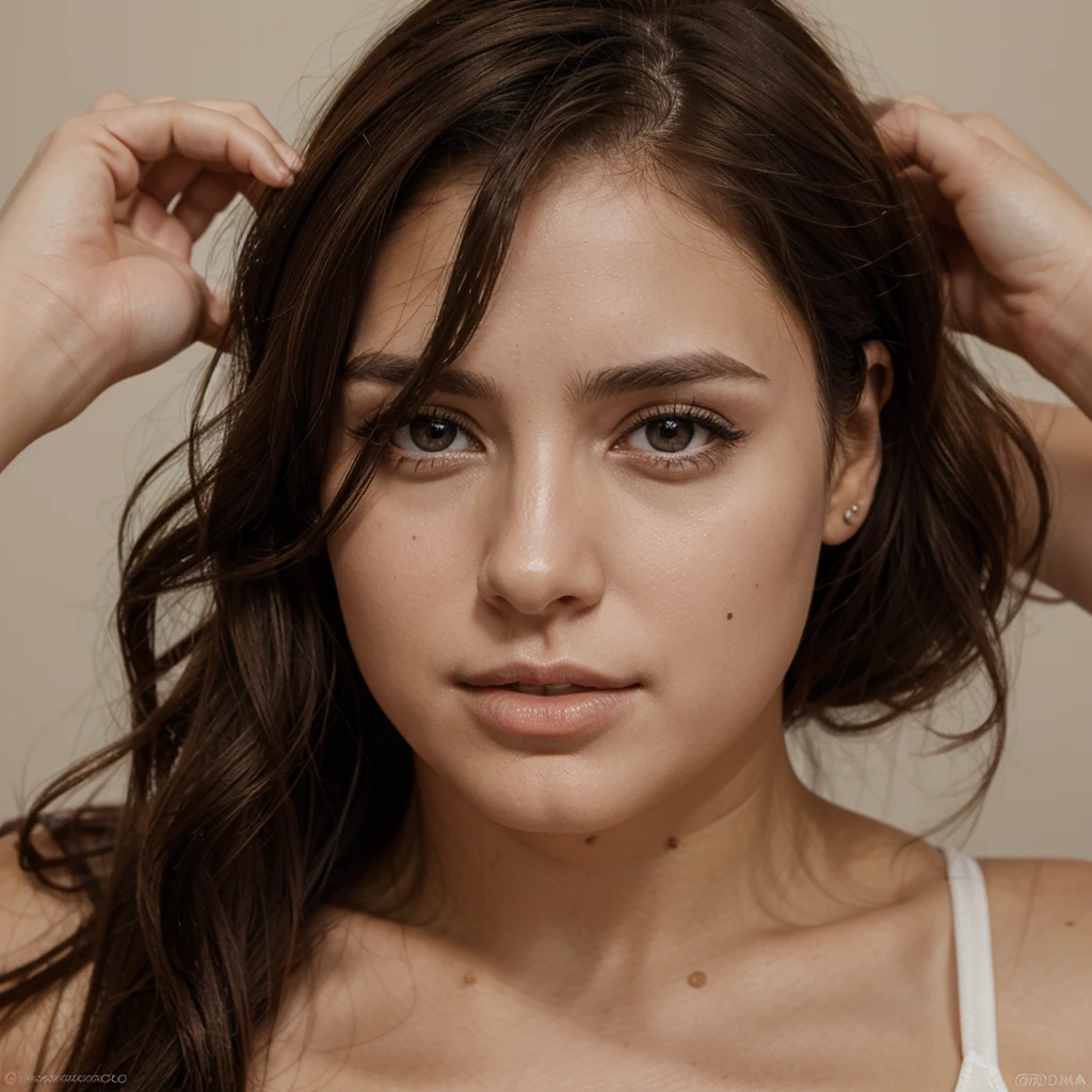 Joven femenina, 35 years, Brown hair, ojos marrones, caderas pronunciadas