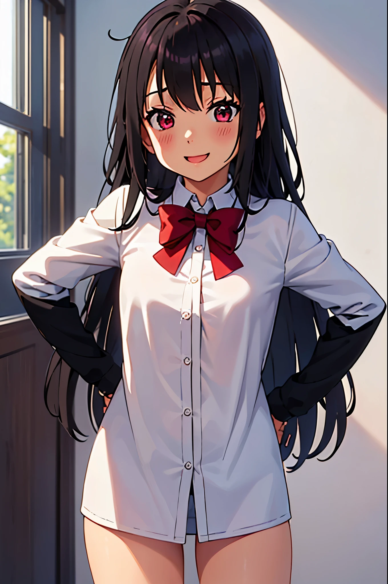 (junkotvv, pelo negro, orejas de gato, ojos rojos), shinkai makoto, kimi no na wa.,
antecedentes detallados、Hermosa adolescente、pelo negro 、cara hermosa y detallada、Piel hermosa y suave、Textura de la piel、taking off the clothes、cambiarse de ropa en el vestuario de la escuela、ropa interior de lindo color、laugh、sexual expression、sonrisa、medias、taking off the clothes、En ropa interior、uniform