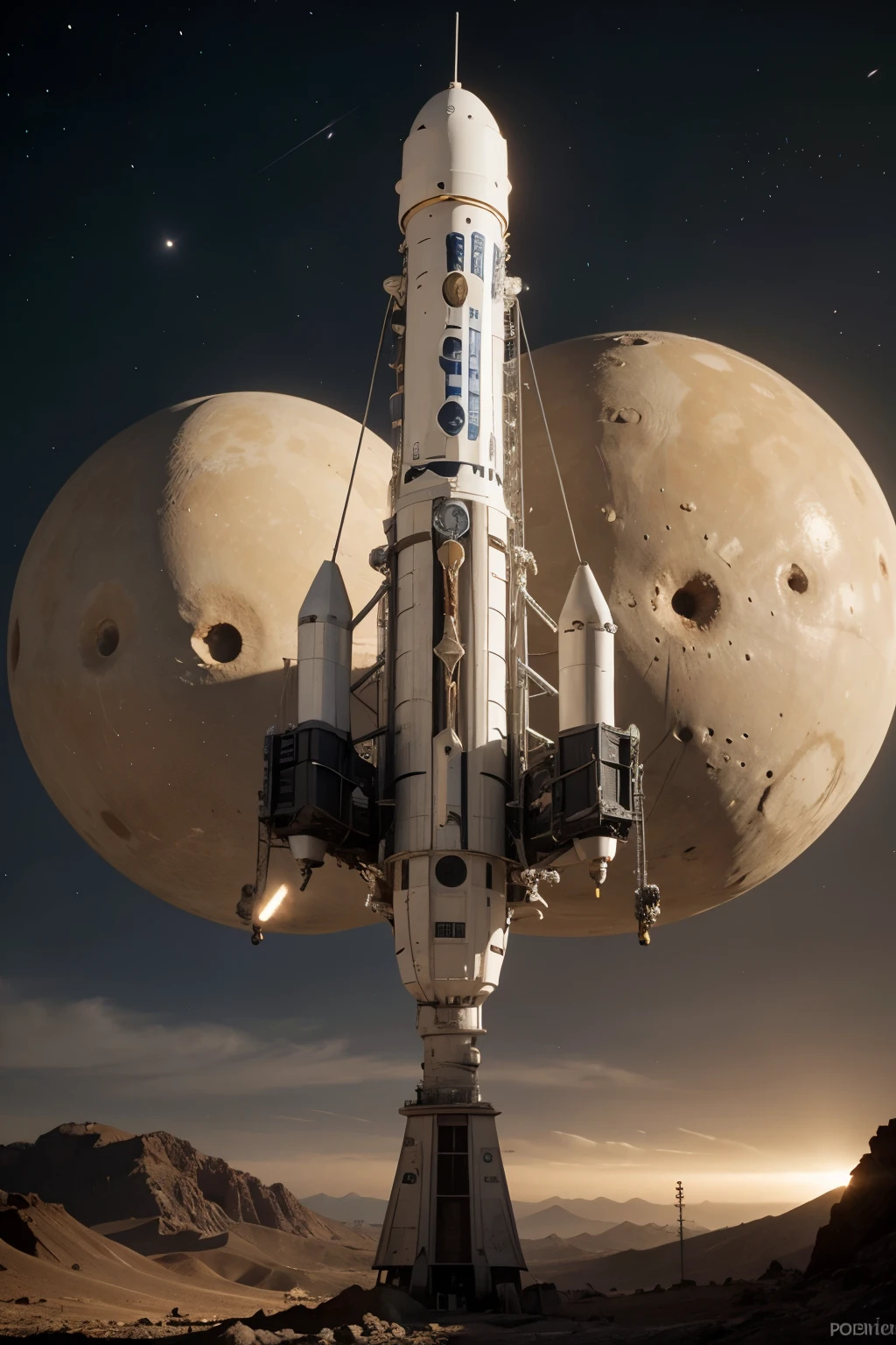 uma nave espacial realista