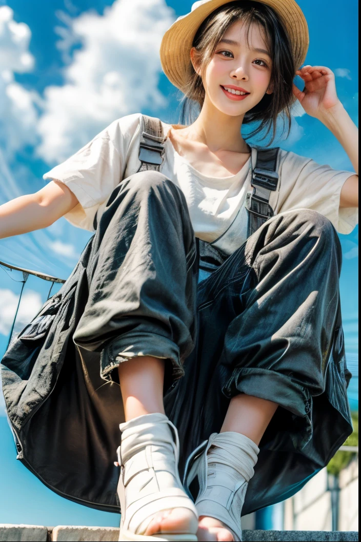 masterpiece、highest quality、(Cute Japanese Woman)、23 years old、1 girl、elegant、(Black Hair:1.6)、(Laugh aloud)