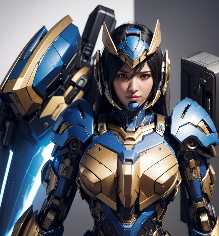 Super detailed, advanced details, high quality, high quality, High resolution, 1080p, hard disk,(pharah),(fareeha・amari),beautiful cyborg woman,Mecha cyborg girl,battle mode,Mecha body girl,she is wearing futuristic pharah mecha,A powerful cyborg woman, sleek and futuristic, with advanced mechanical augmentations that enhance her strength and capabilities.