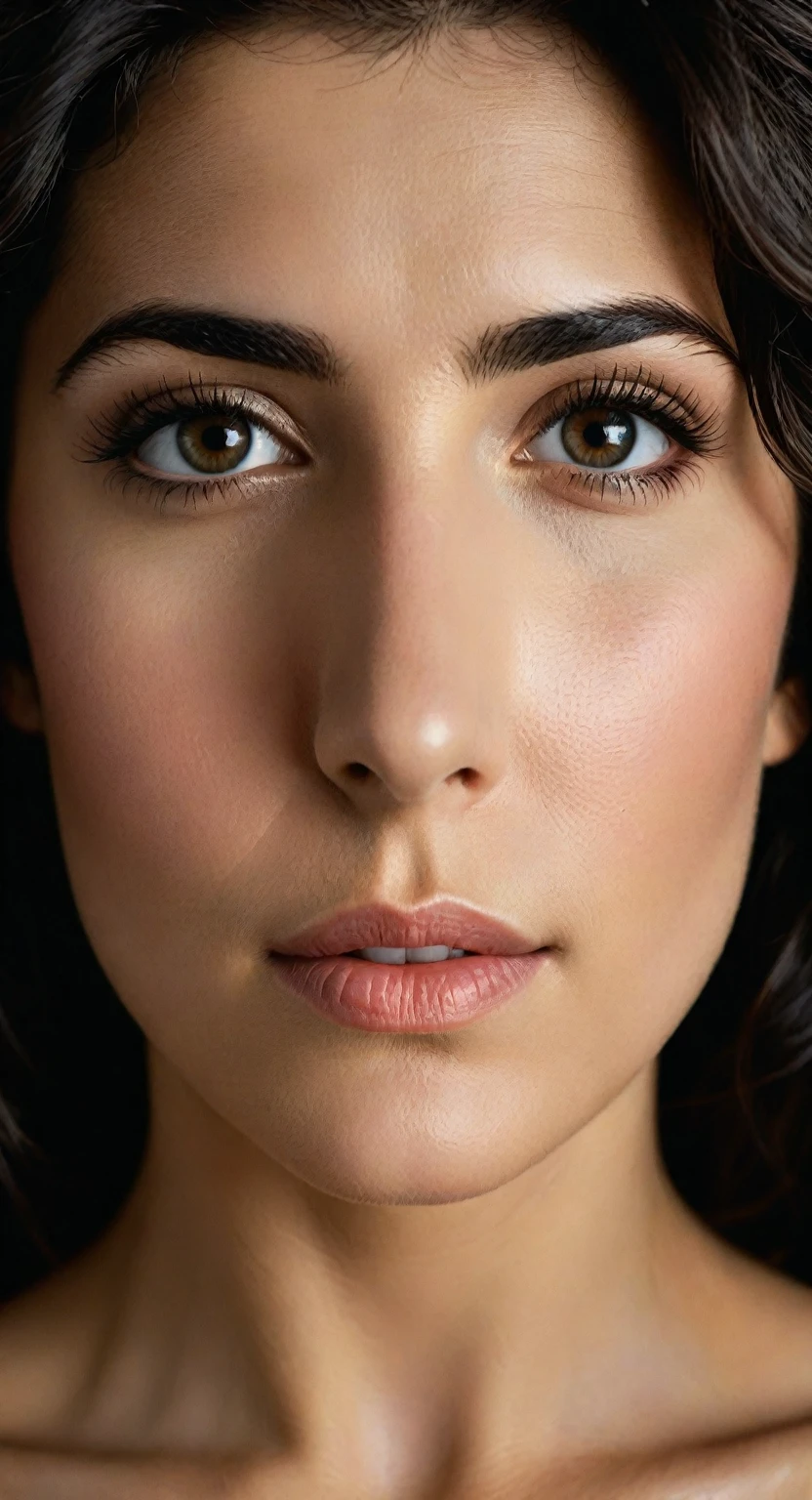 A raw and realistic depiction of a perfectly proportioned face KATIE MELUA, measuring 1.37, with absolutely no clothing or accessories. The camera captures every nuance with super-contrast, super-sharpness, and super-perfect detail. The subject's facial features are meticulously rendered, showcasing a flawless visage. In the background, subtle texture and shading create depth.
 A raw and realistic portrayal of a perfectly proportioned face, measuring 1.37, with every feature in razor-sharp focus. The subject's totally naked, sans any distracting attire, as if suspended in a state of vulnerability. Super-contrast lighting accentuates the contours of the face, while super-sharpness ensures each pore and facial detail is visible to the naked eye. The overall image is bathed in an underlit environment, with maximum texture visible, as if the very essence of the subject's skin has been laid bare.
NAKED BREAST