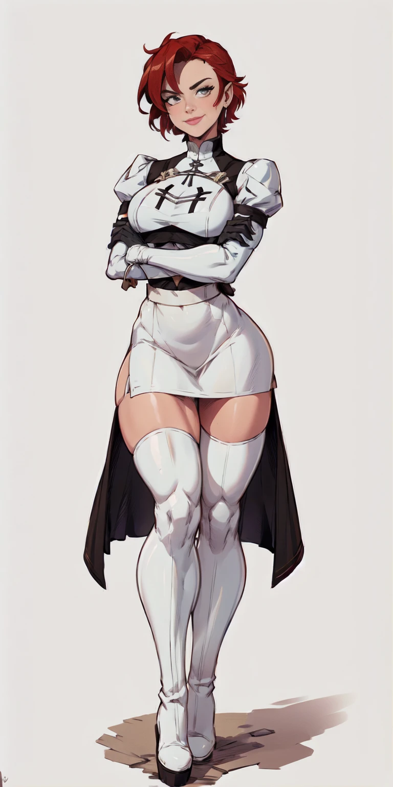 (Masterpiece, plain background:1.2) 1sologirl standing straightforward symmetrical wearing only whitish heels 👠 silver white hair 😍 👌 😀 ✨️ ♥️ ❤️pupils eyes symbol, long red fluffy bunny ears, luna konosuba