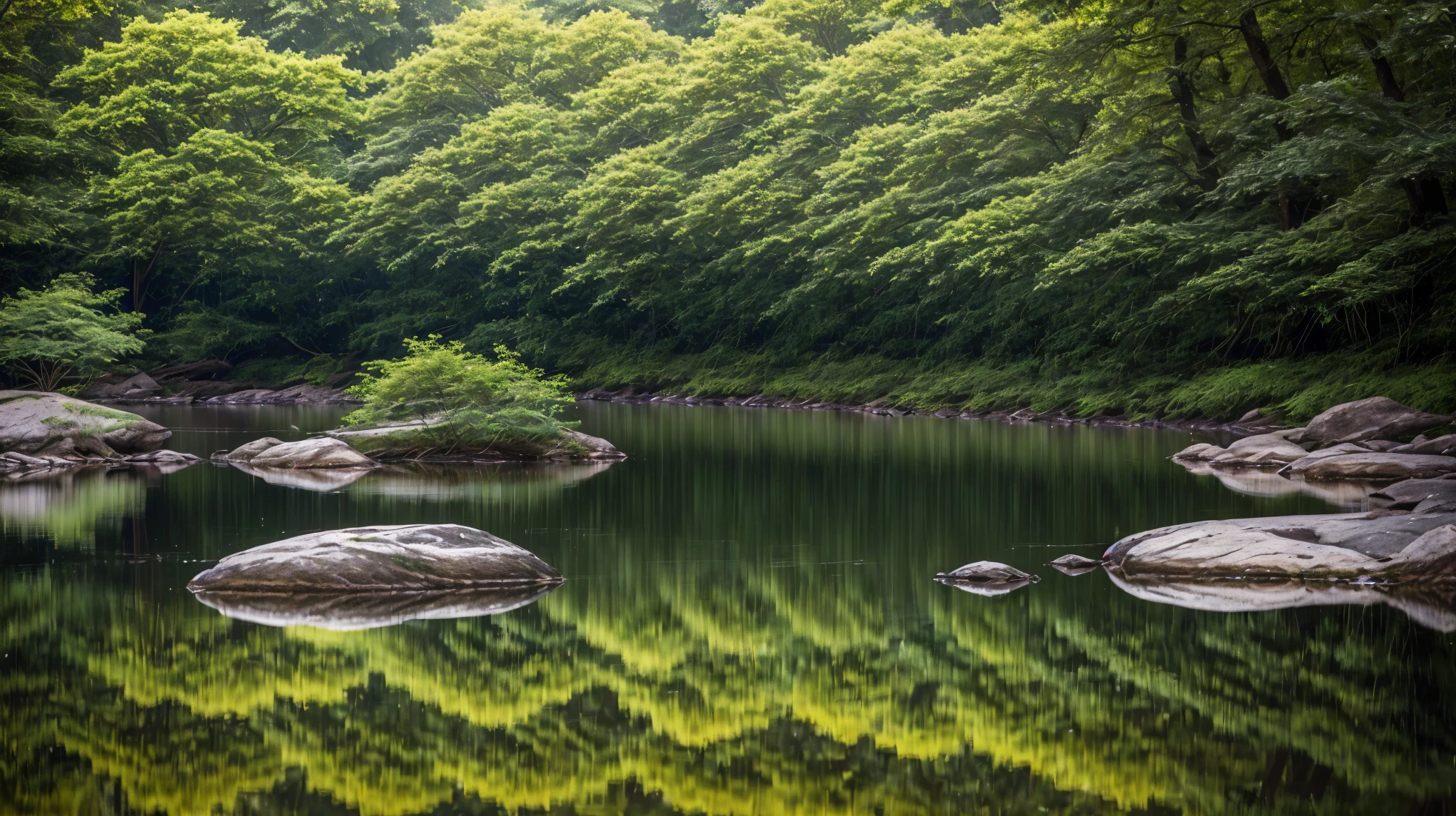 Majestic Lion,(( grow)),(( Hall々A pose)), Located beside a clear river in a lush forest,(( Towering Tree々and lush green foliage)).(( Decided)),(( Focus on his powerful reflection in the water)). ((Photo taken from an approximate distance)), ((bright)), ((be familiar with)), ((Capture in high resolution)), ((Print Shop)), ((Perfect for printing)), ((masterpiece)), ((Realist)), ((nudist)), ((ecological)), ((Wild Icon)), ((high quality)), ((Canon Camera)), ((l