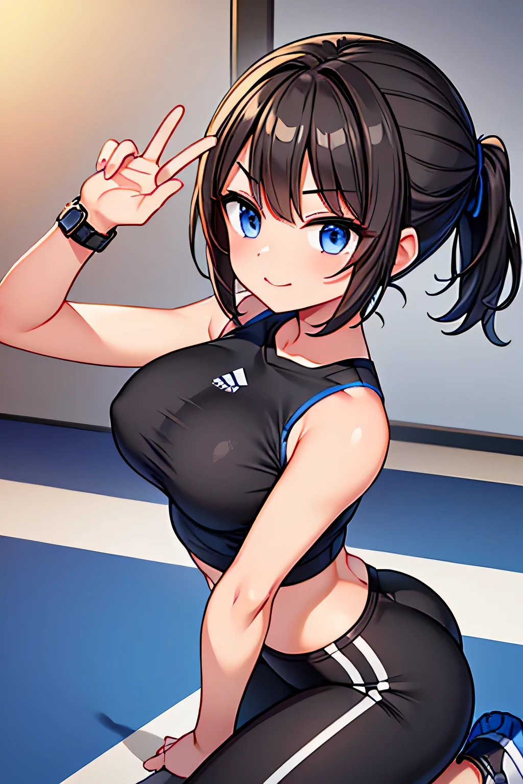highest quality、High resolution、Detailed Background、(Beautiful face in every detail:1.4)、Anatomically correct、(Detailed facial expressions)、(Detailed eyes:1.2)、age beauty、(Highly detailed face:1.4)、Black Hair、Brown Hair、Bobcut、Braided Ponytail、well-groomed eyebrows、Athletics Stadium、Perfect body line、Thick thighs、Accentuate your butt、Healthy Beauty、Fit on one screen、

Stretching with a friend、High-five your teammates and share the joy、Sitting with friends during break、Staying hydrated、A concentrated expression of someone practicing、Smiling while talking with friends、Fun atmosphere、

Fitted crop tops and bodysuits、Mesh design on the back and sides、High-waisted fitted running shorts or leggings、Cutting that accentuates the body line、Comfortable fitting running shoes、A simple sports watch and a thin hair band、A fitted sports bra or a tank top that exposes a moderate amount of skin、cute